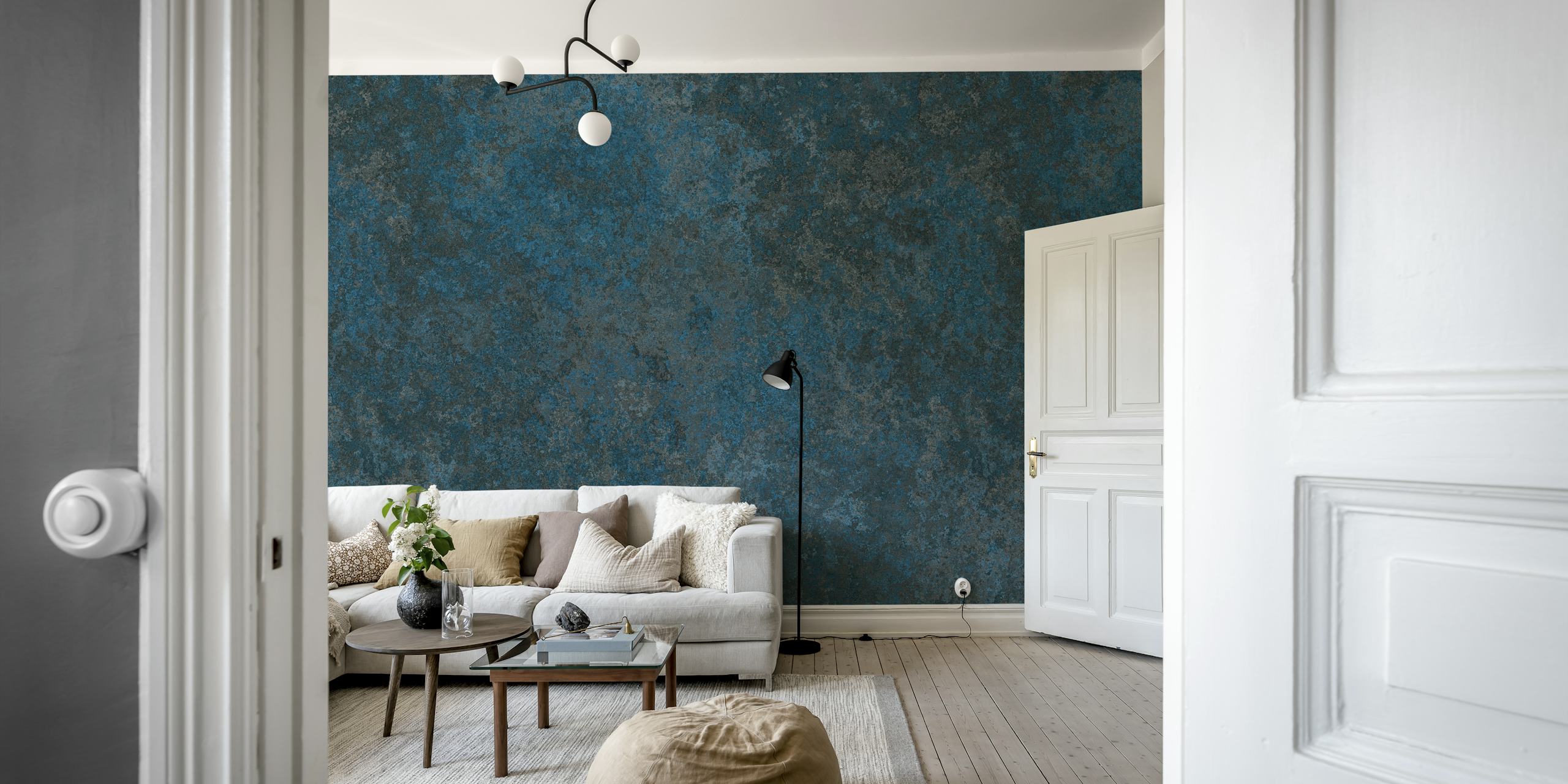 Weathered Turquoise wallpaper in a room