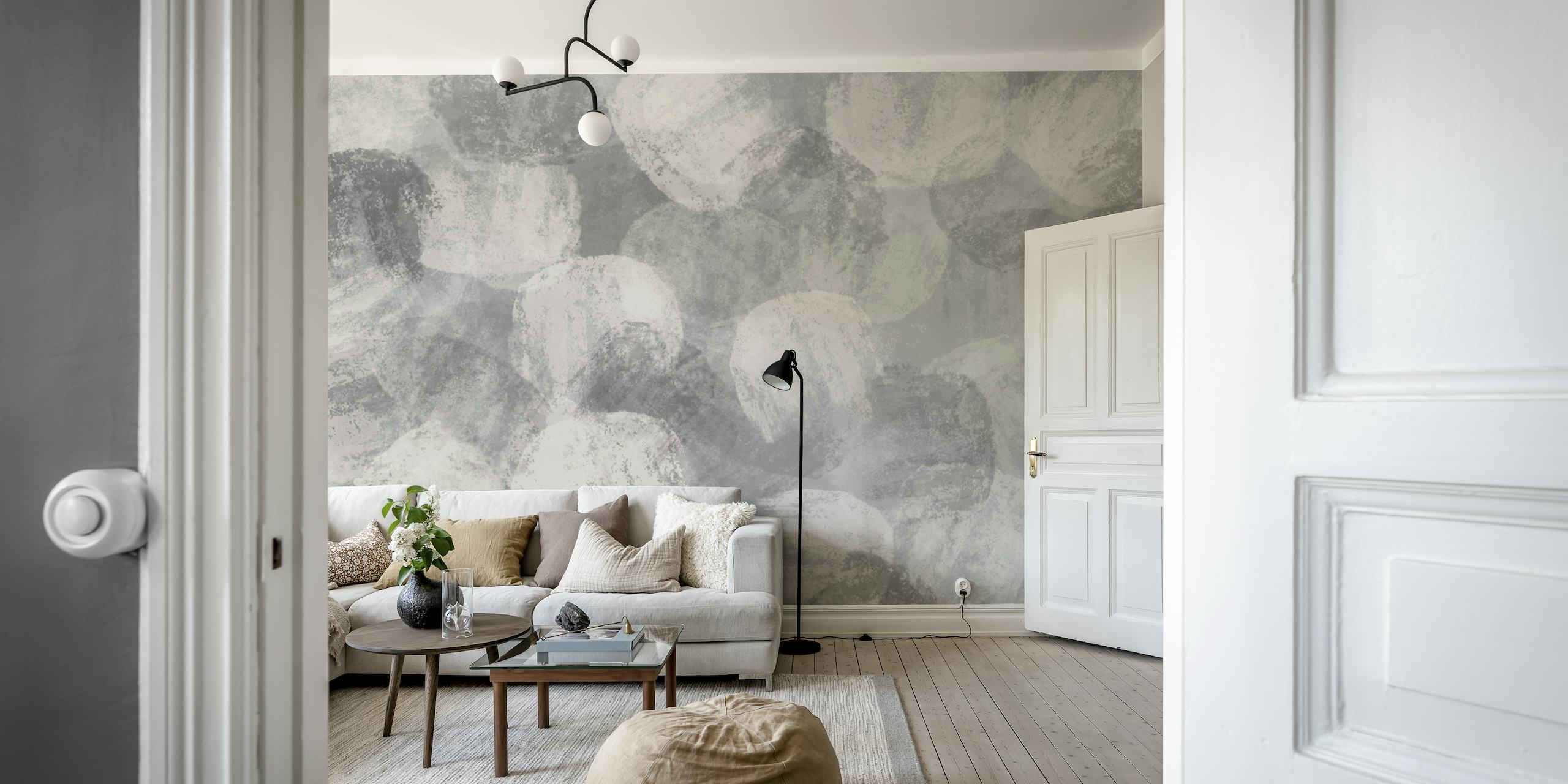 Grey Thick Strokes Pattern papel de parede