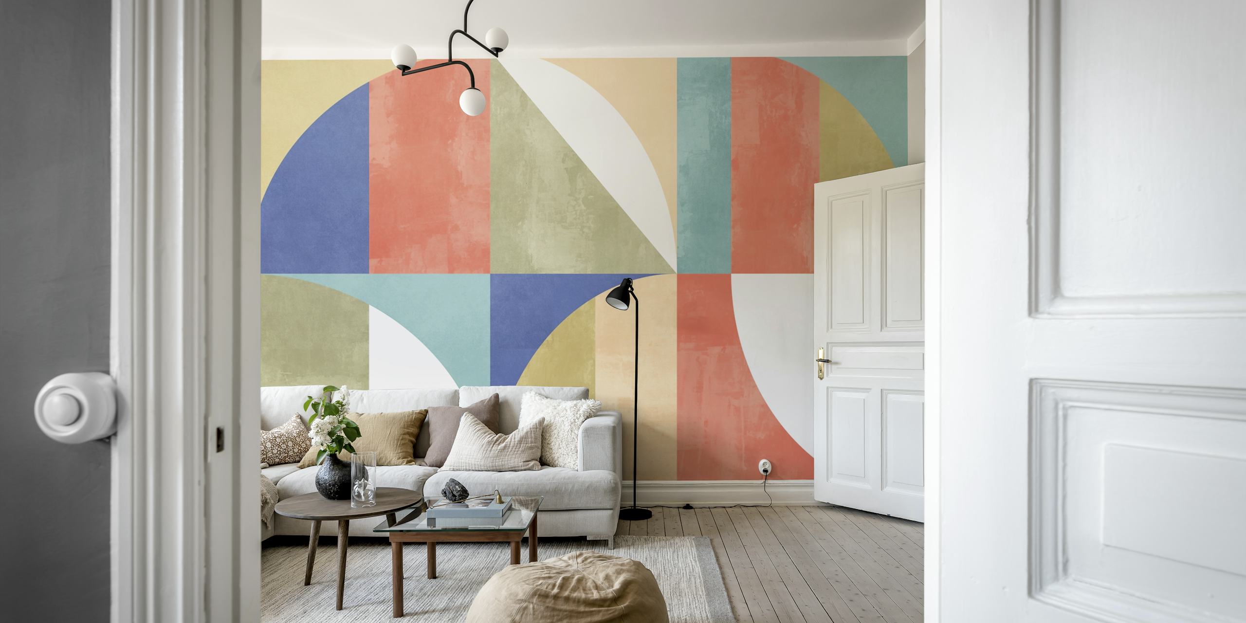 tapeta Abstract Tulip Flower w pokoju