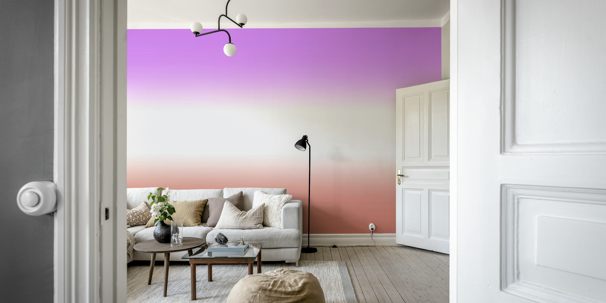 Bright Lilac to Fuzzy Wuzzy Gradient Veggmaleri