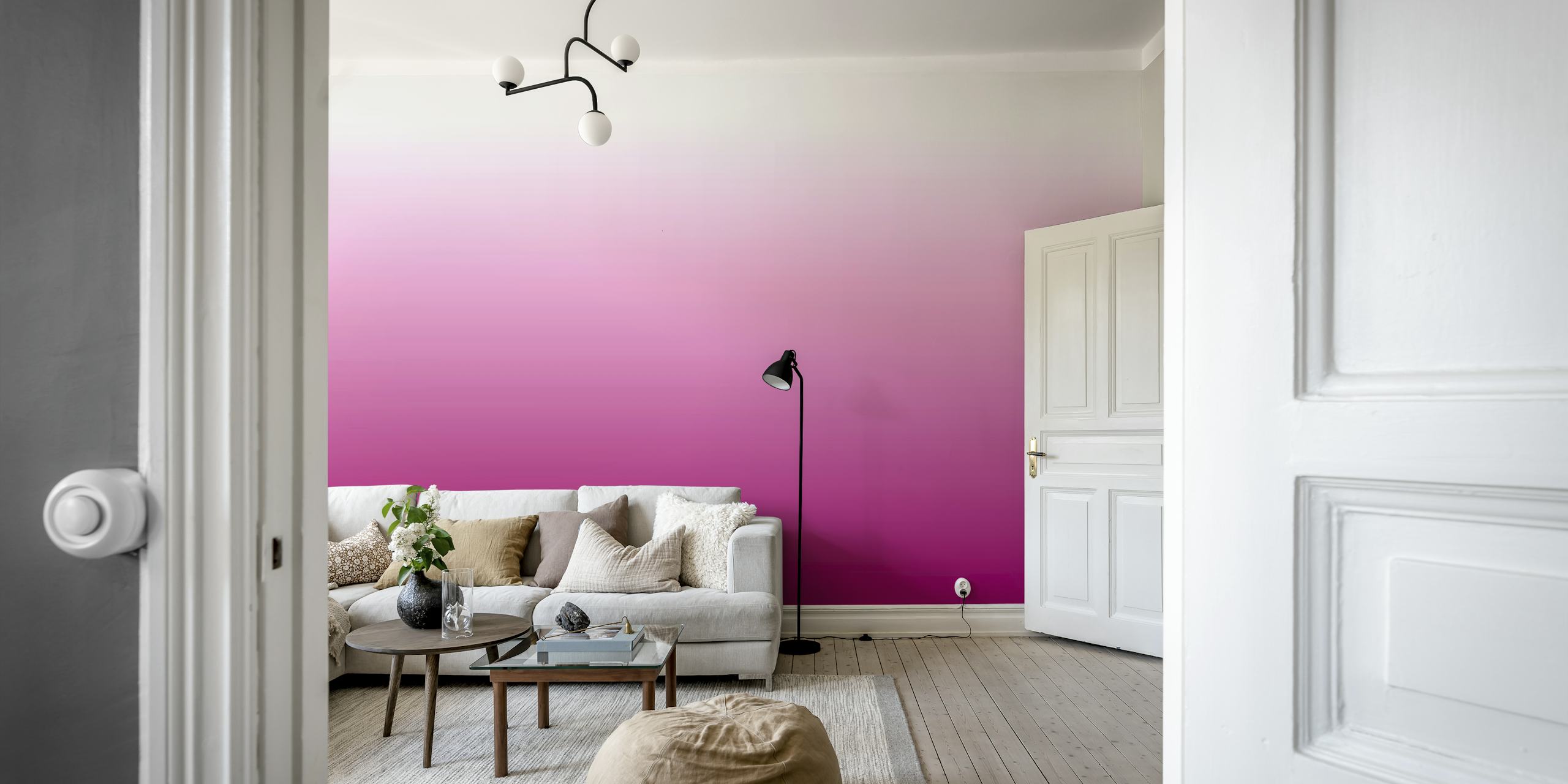 Gradient design with shades of pink transitioning to deep plum wallpaper