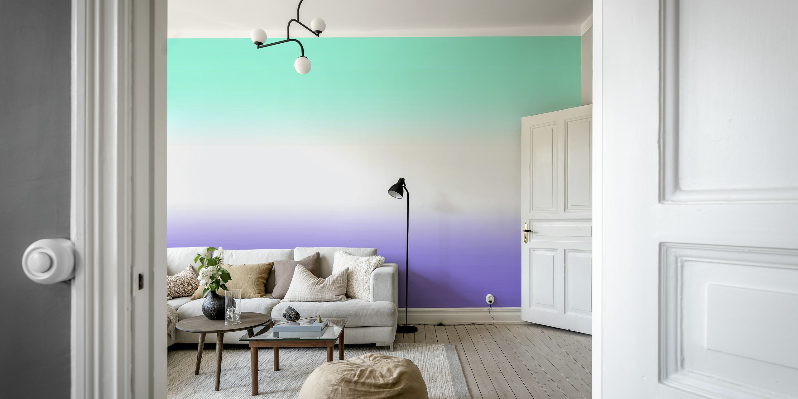 Aquamarine Violet-Blue Gradient wallpaper
