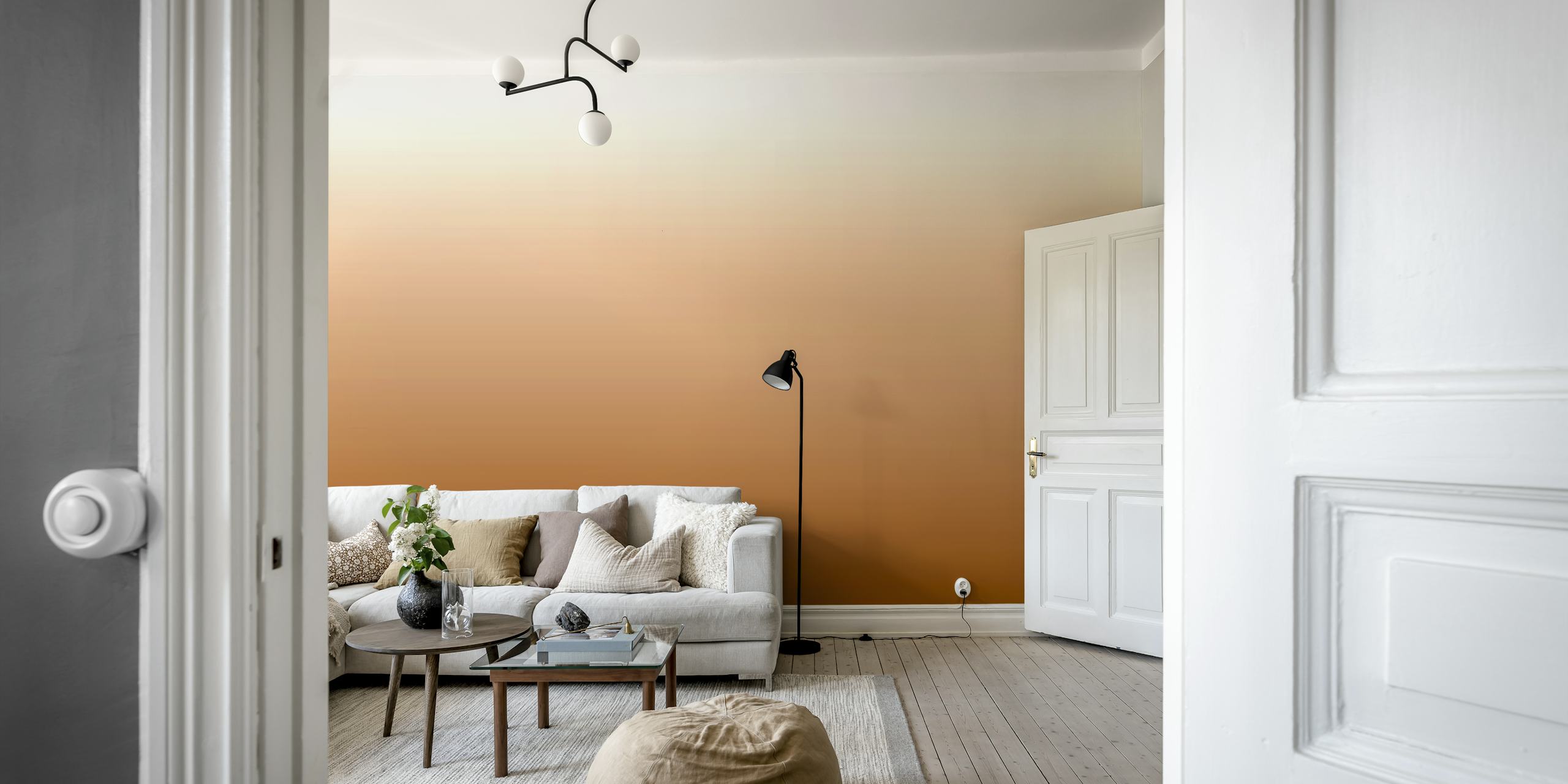 Saddle brown gradient wallpaper fading from light to dark