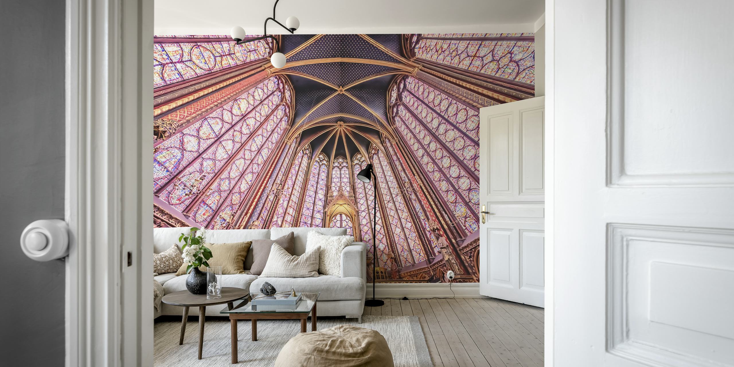 Sainte-Chapelle wallpaper displayed in a room