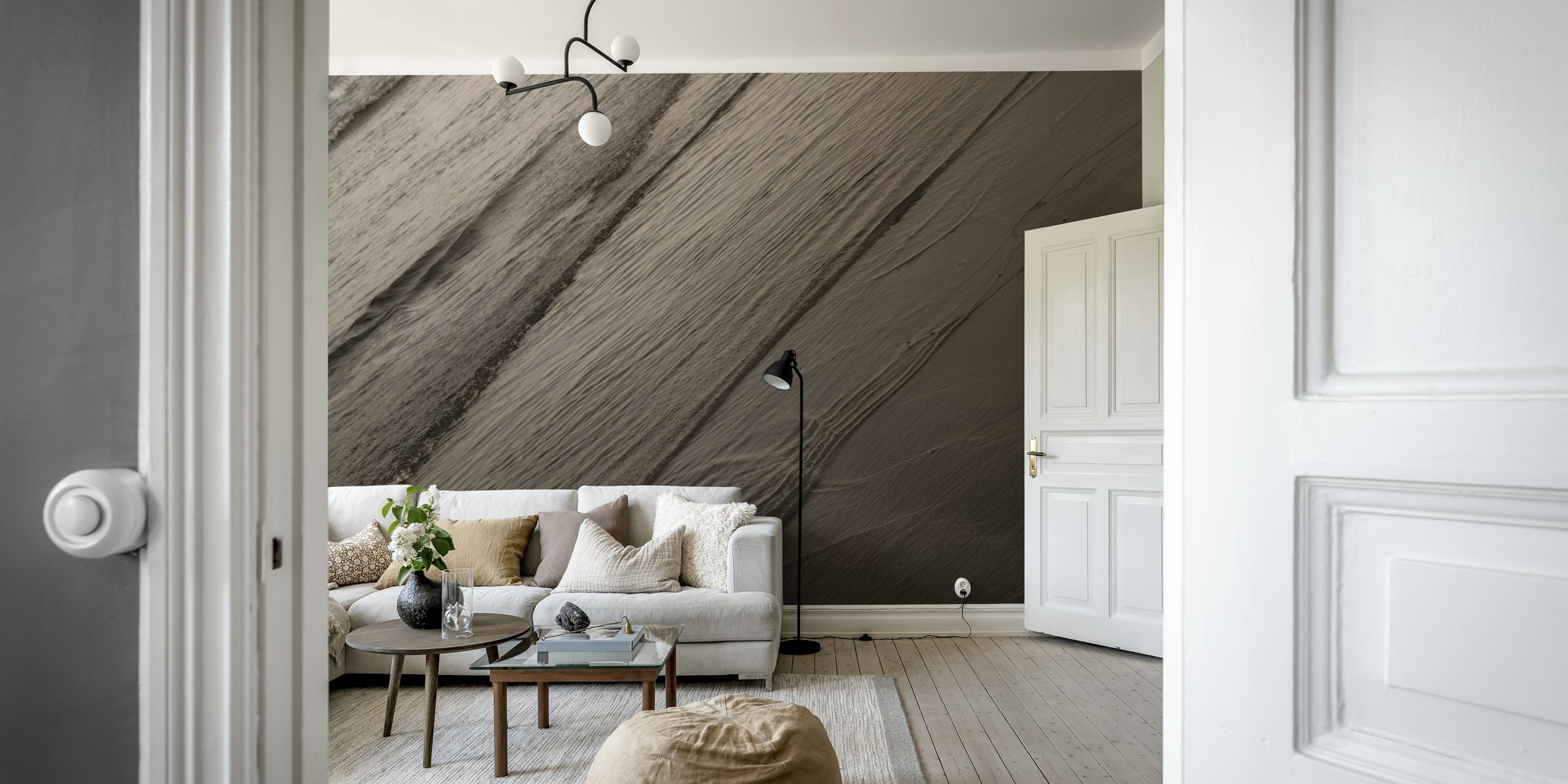 Atlantic Ocean Zen Dream 1 wall mural depicting serene sandy textures