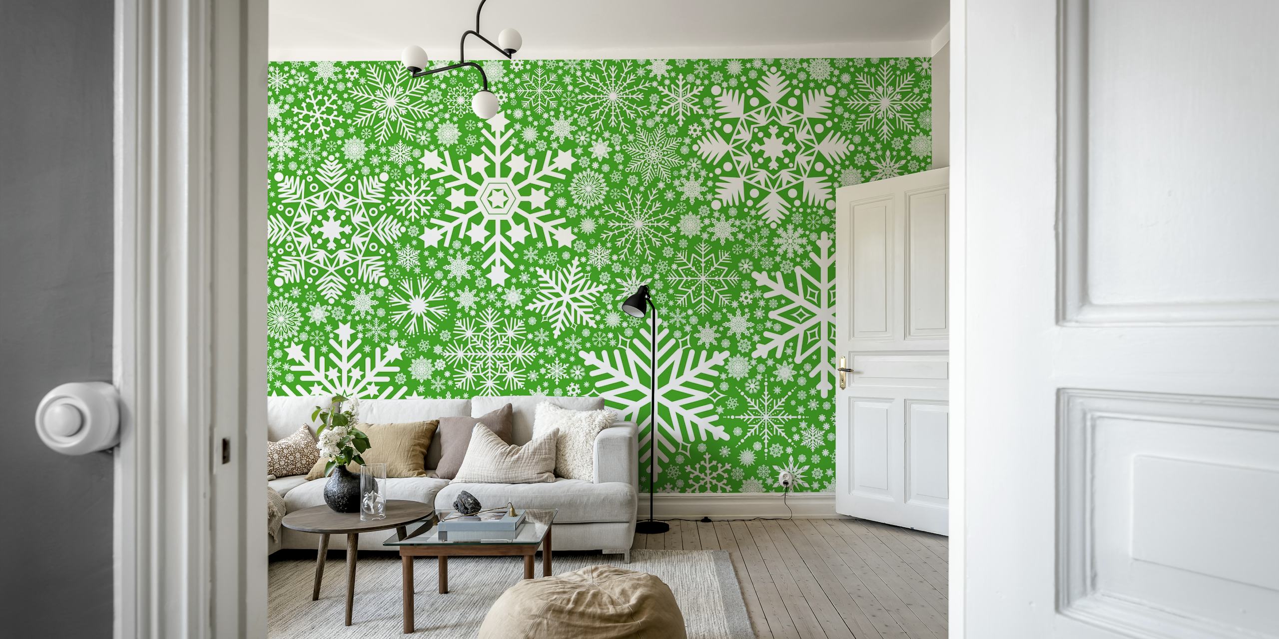 Snowflakes Background tapet i et rom