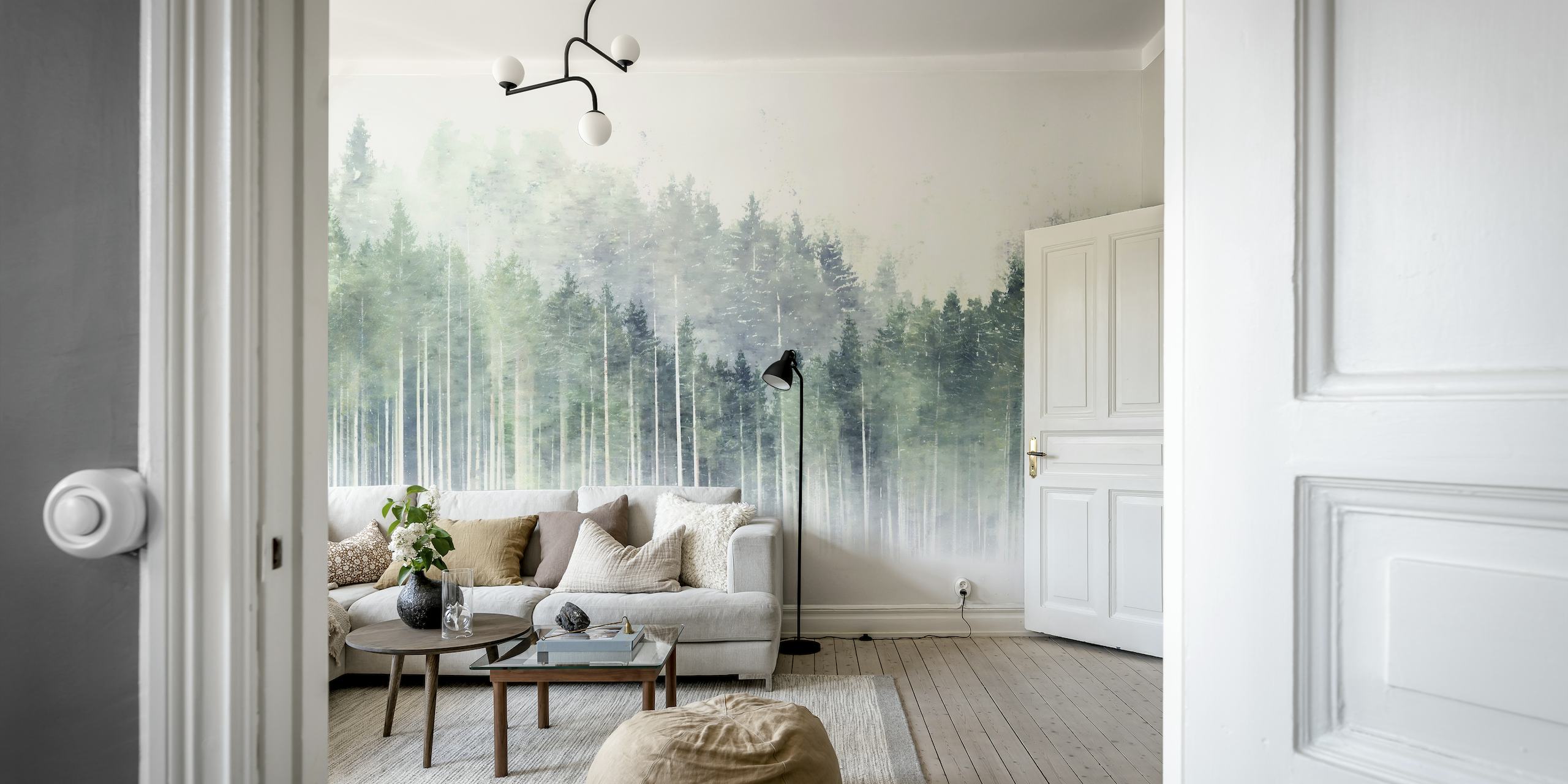 Misty Morning Pines wallpaper
