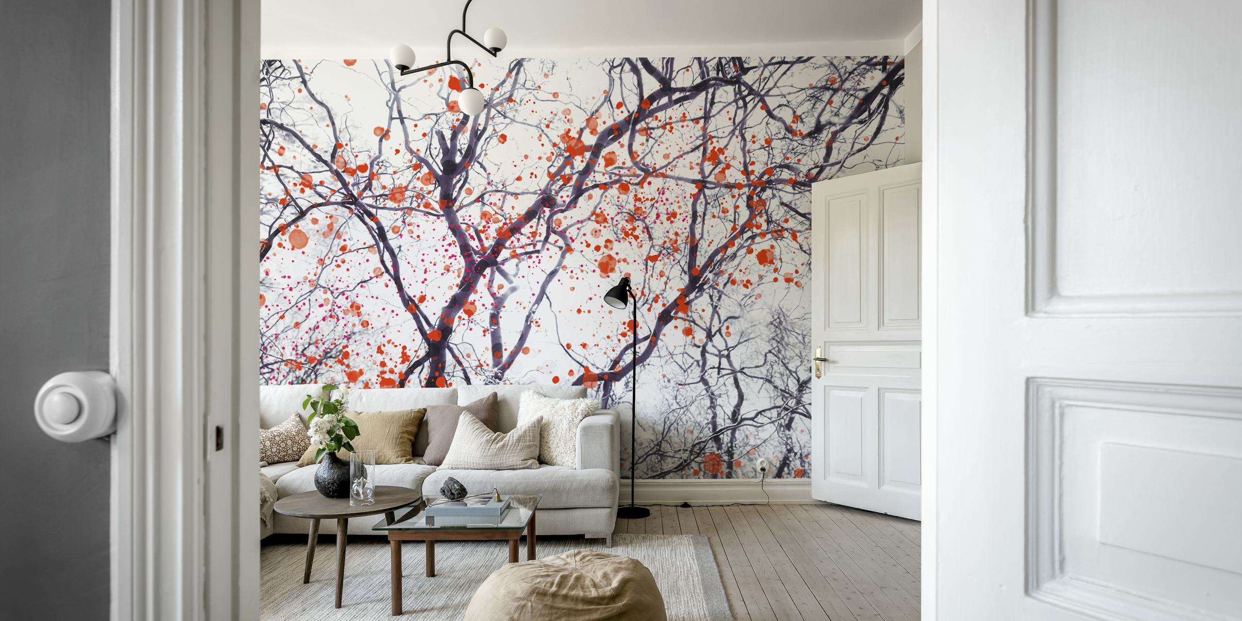 Fire Blossom Tree 4 design tapetů