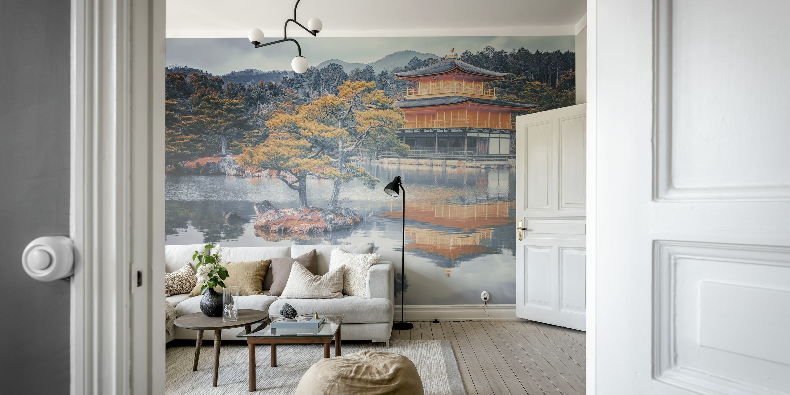 Asian Vibes tapetti tyylitetyssä huoneessa