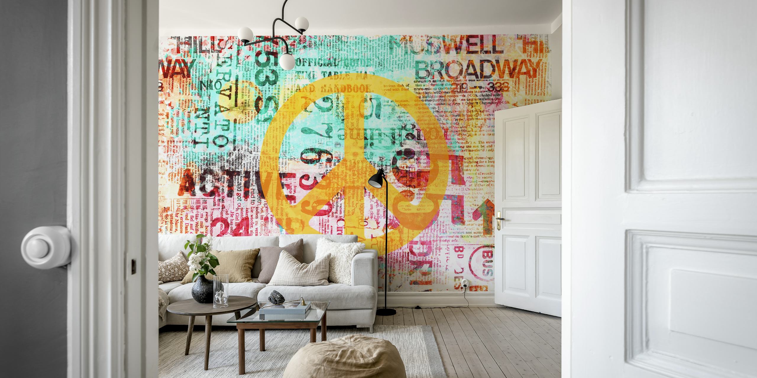 Urban Street Art Peace Symbol ταπετσαρία