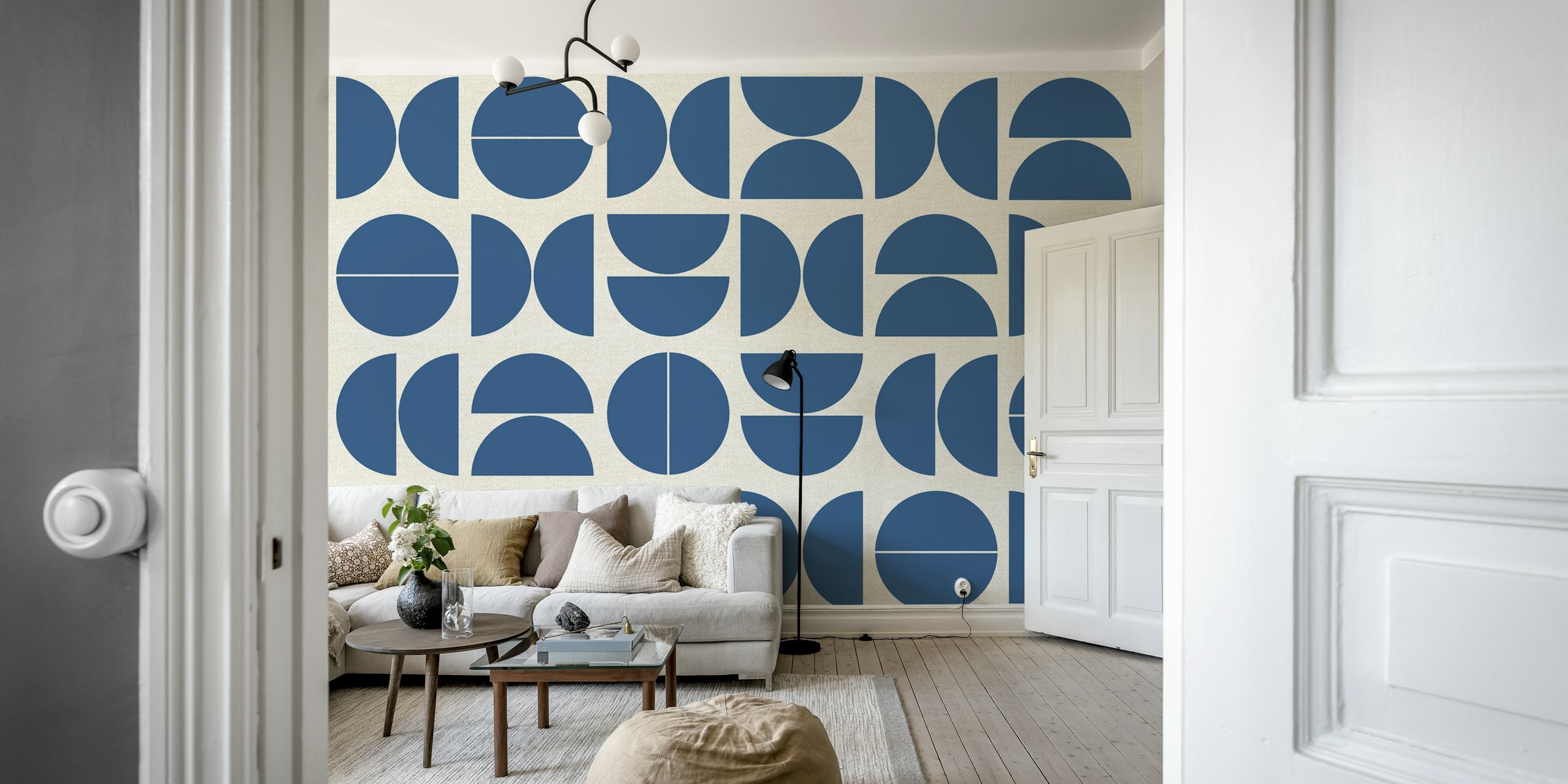 Projekt tapety Lake Blue Bauhaus