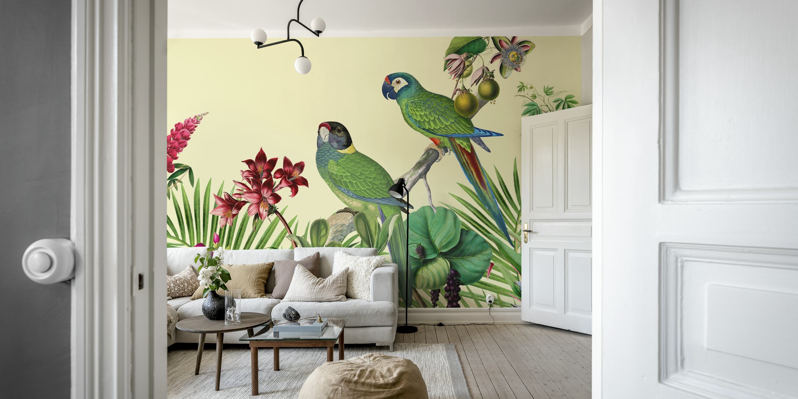 Jungle Vibes Parrot Island behangontwerp