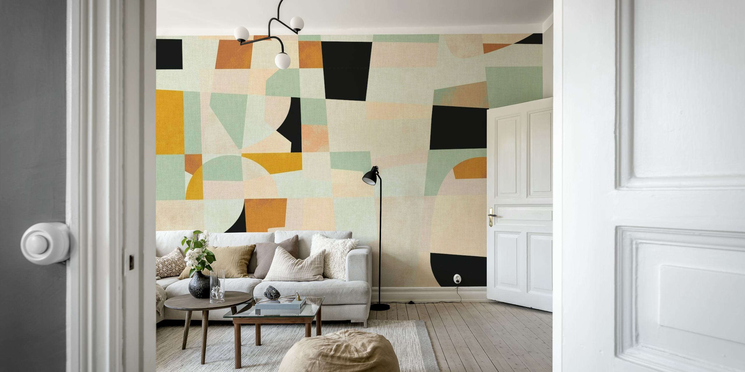 checker shapes spring wallpaper | Happywall