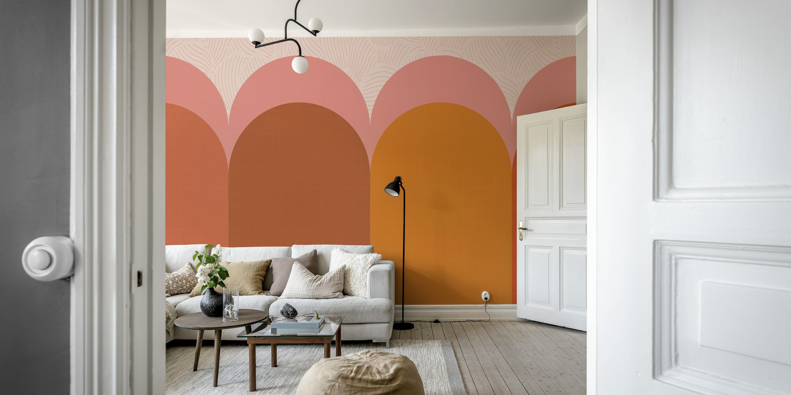 Japanese Art Deco Maximalist Minimalist behang