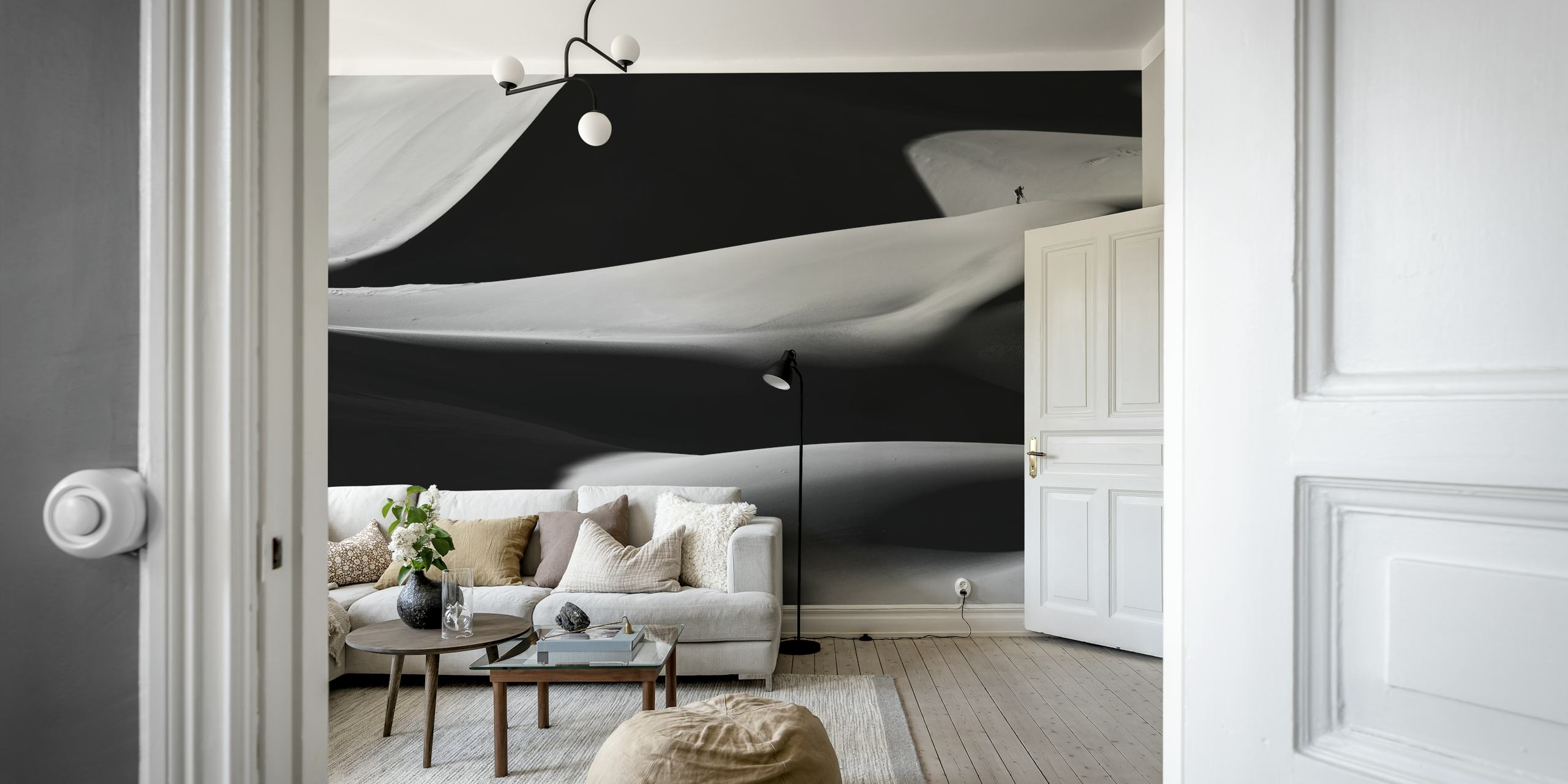 Dune X papel pintado en una habitación moderna