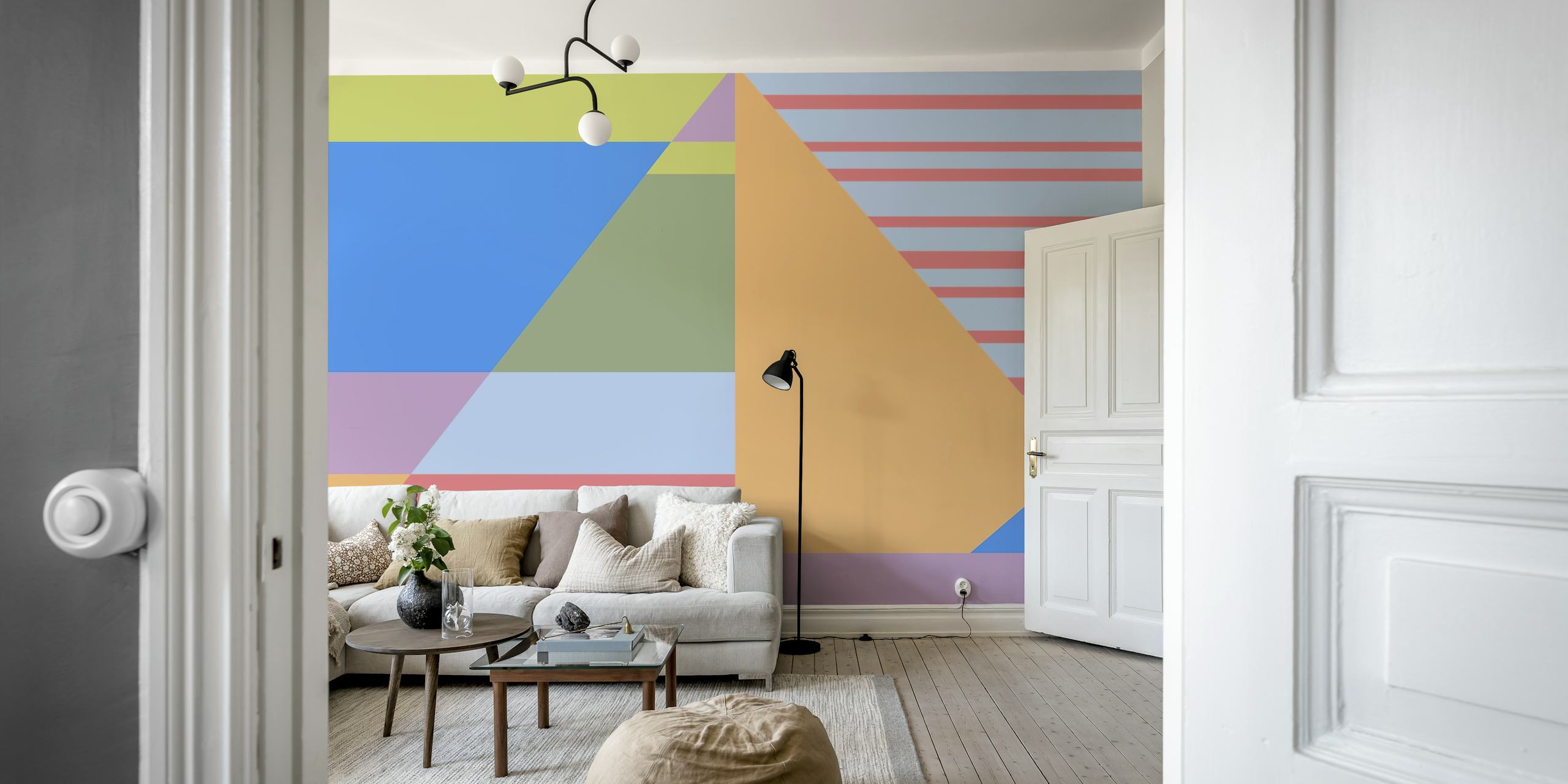 Papel tapiz Colorful Journey 1 en una habitación
