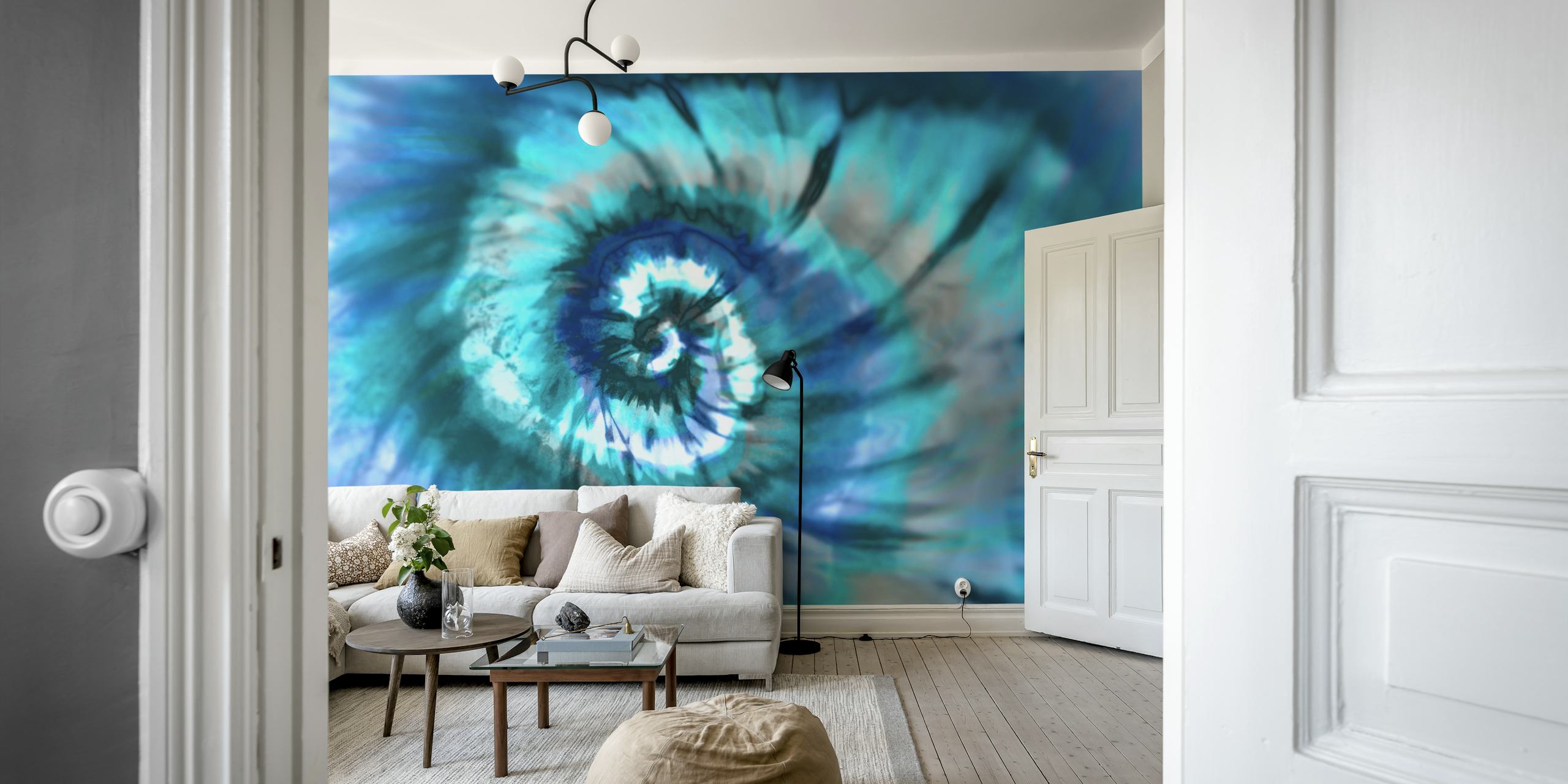 Peaceful spring water wallpaper in a room