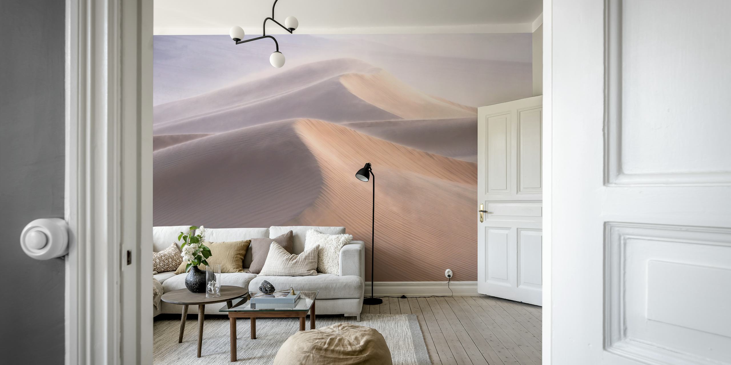 Wind 2 behangontwerp in een kamer