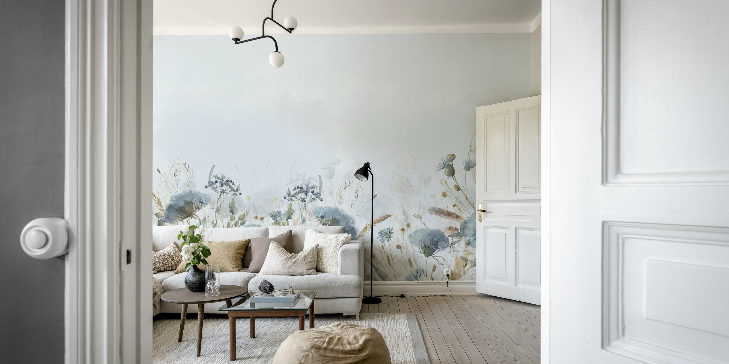 Enchanting Blue Wildflower Meadow tapeta