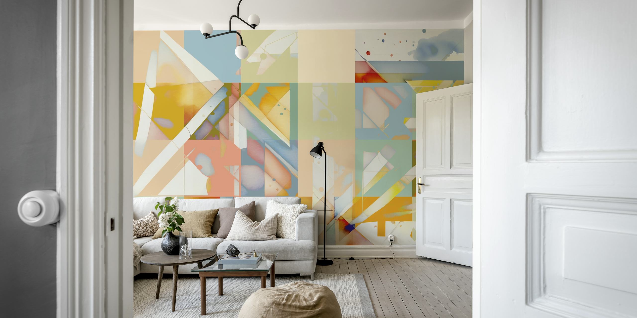 Urban Tribal Bauhaus Grunge wallpaper in a room