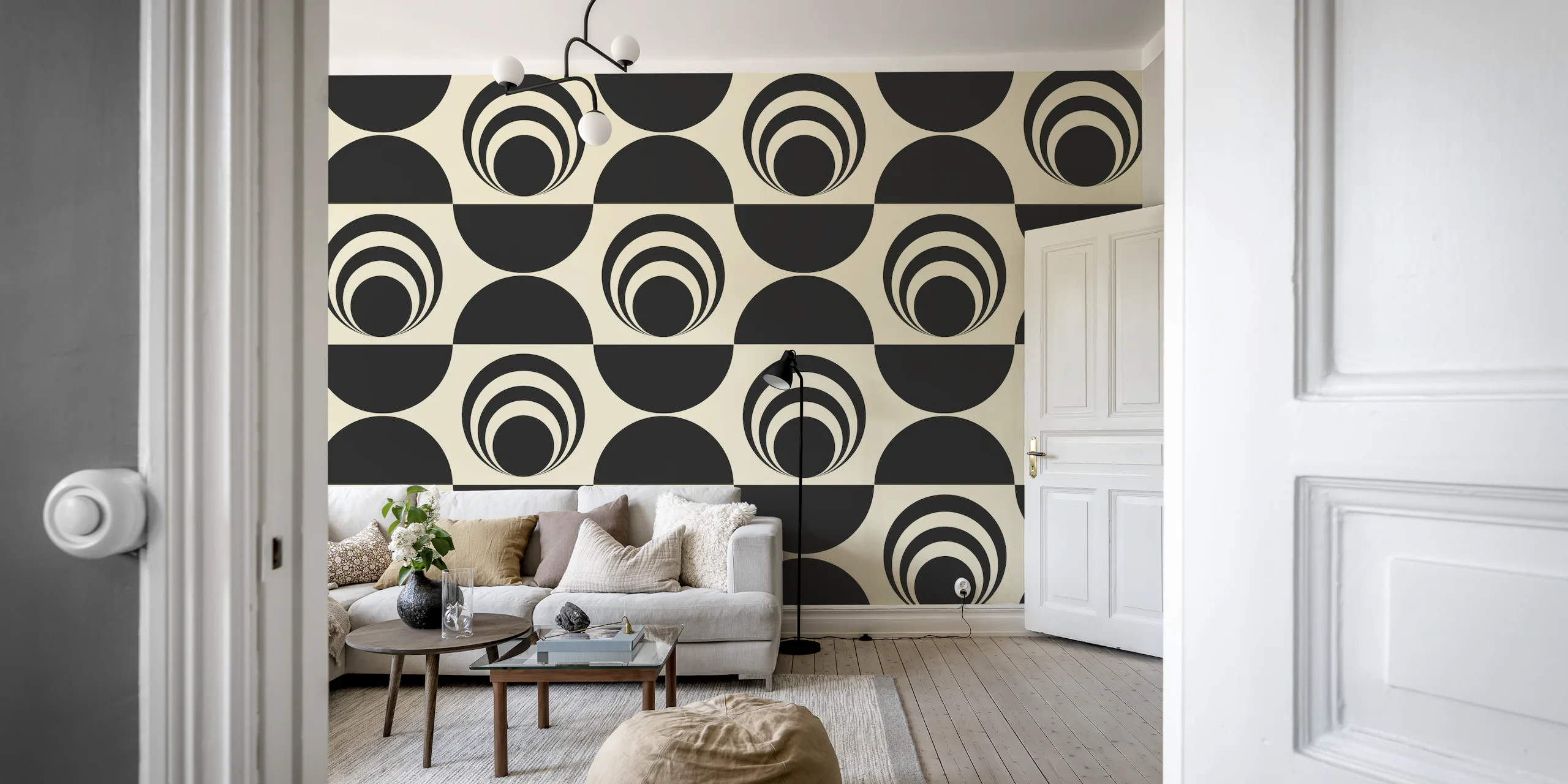 Beautiful view of Accent Wall Minimalist Geometric Pattern Wallpaper