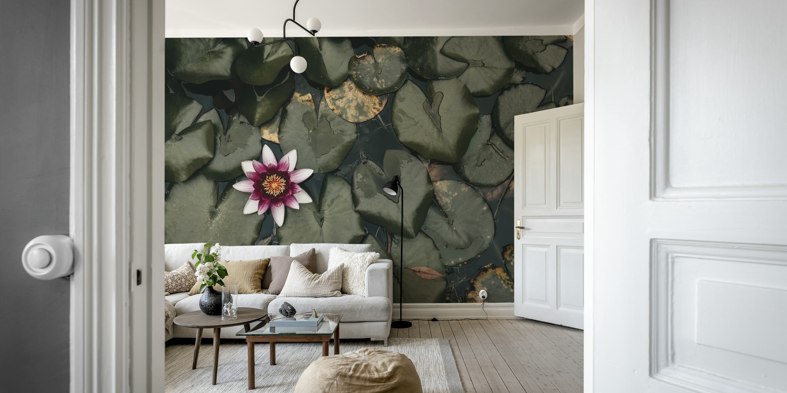 Flower water lily pad projekt tapet