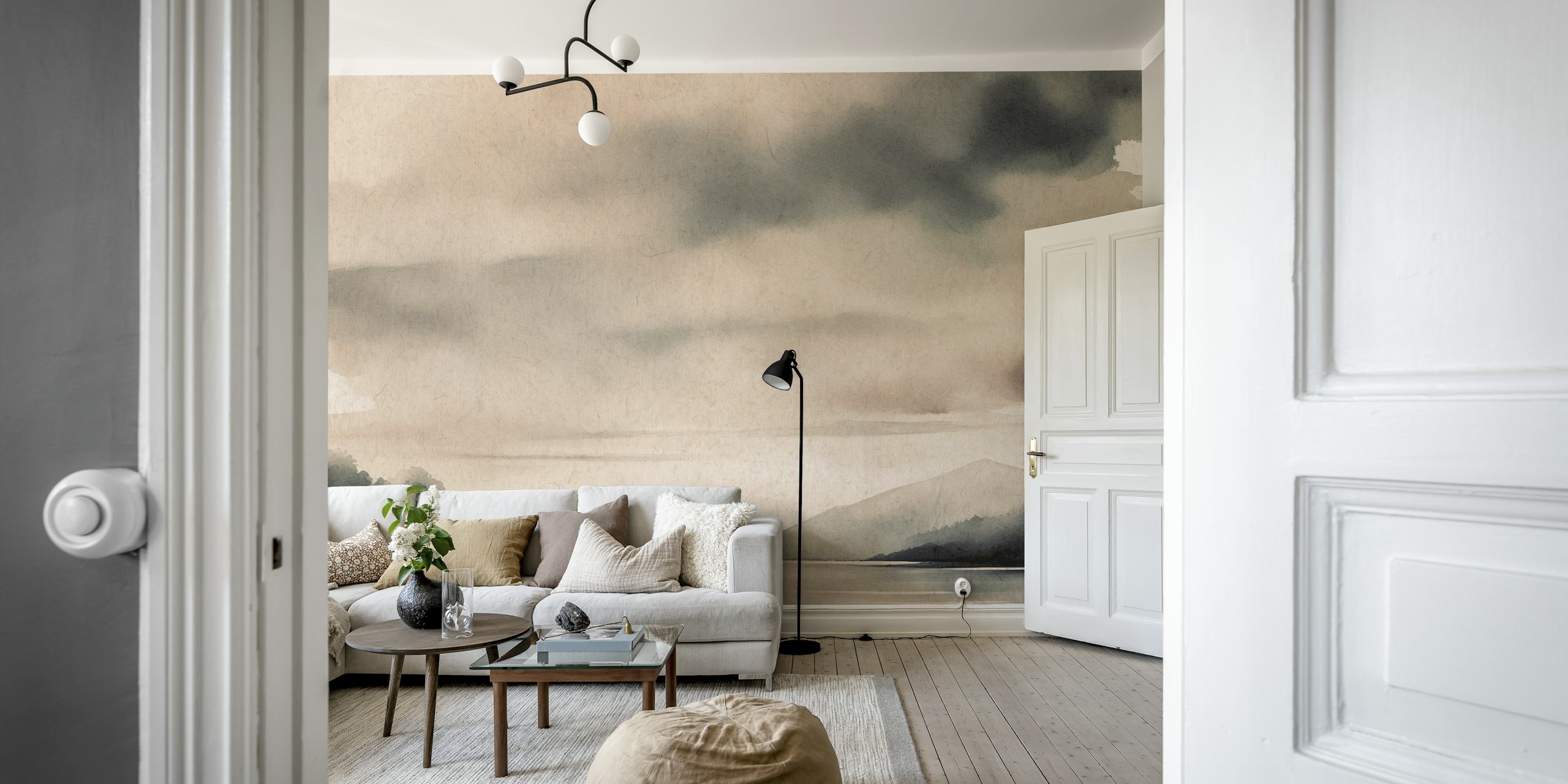 Japan Clouds wallpaper in a room