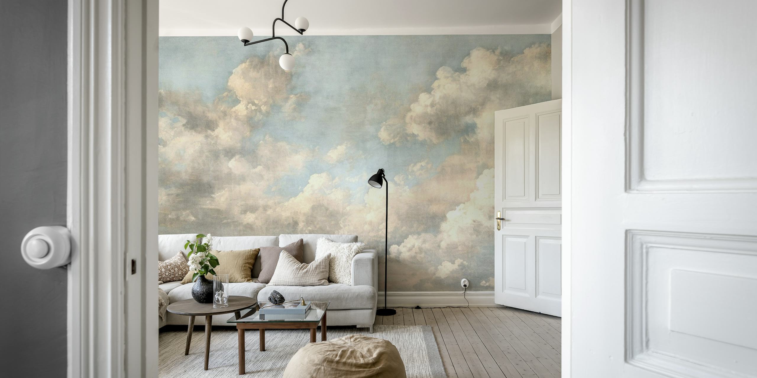 Serenity - Pastel Blue Sky in Color behang