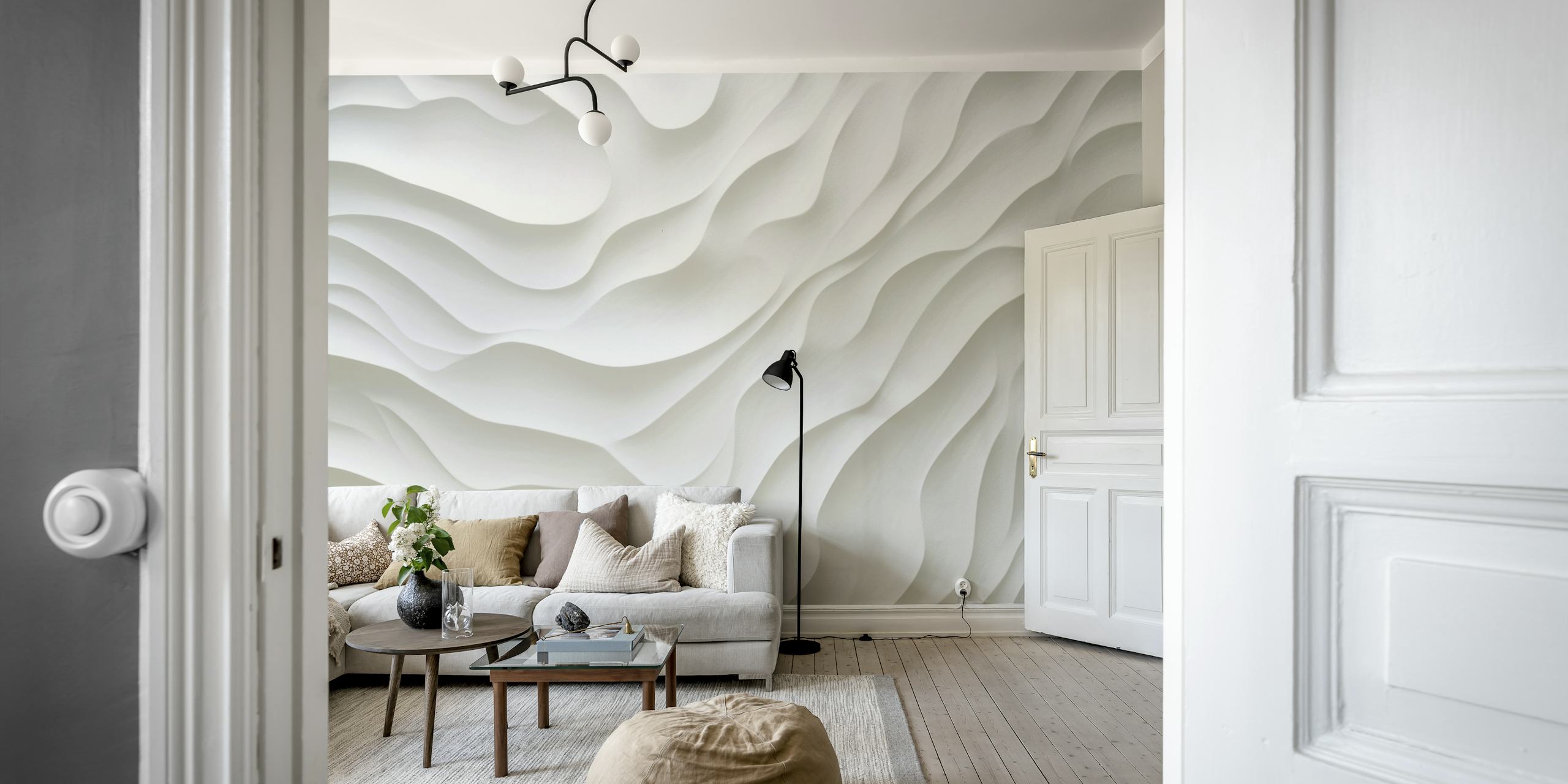 Innocent White Sculpture wallpaper design