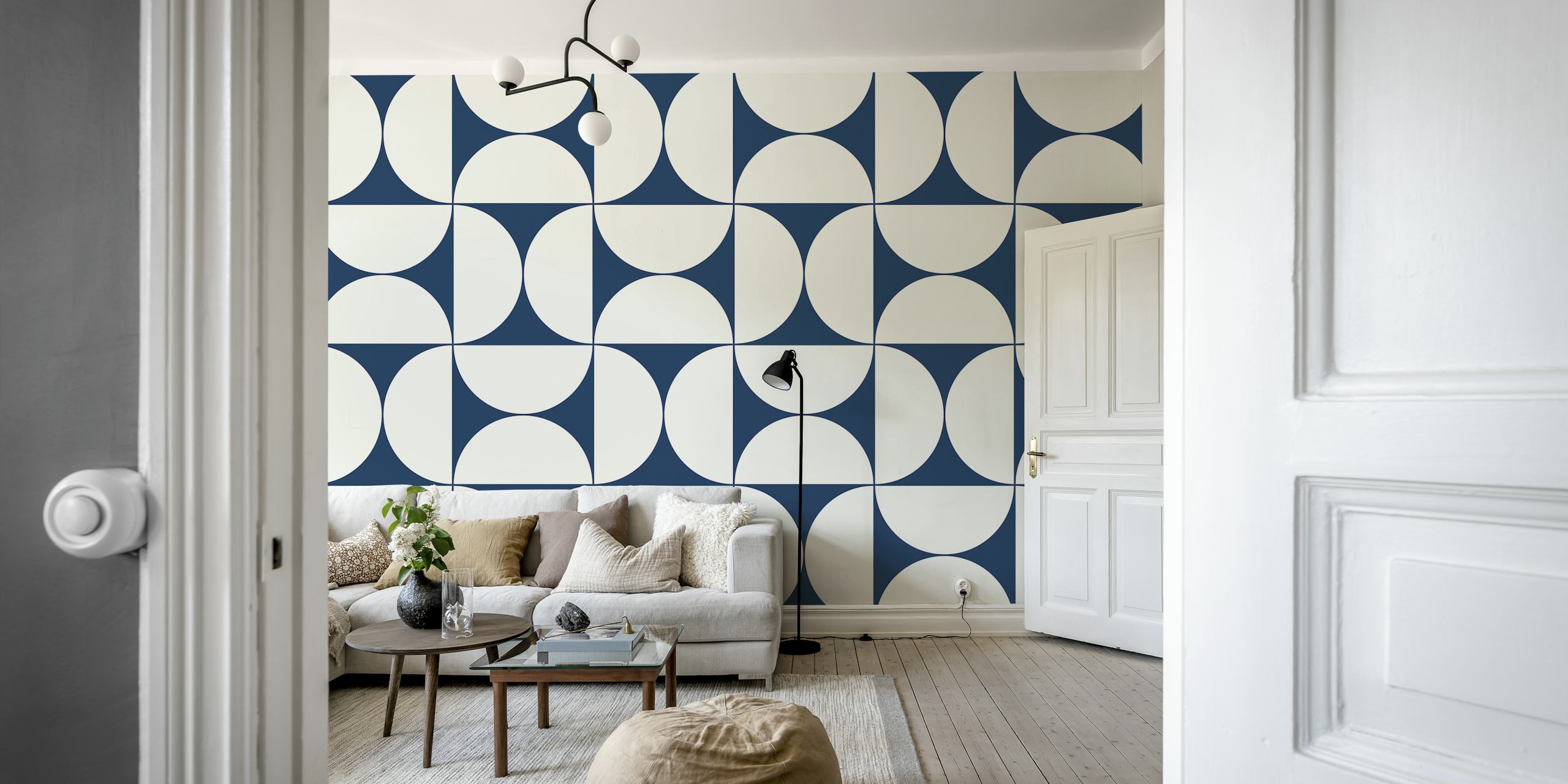 Mid-Century Modern Pattern No22 wallpaper in a room