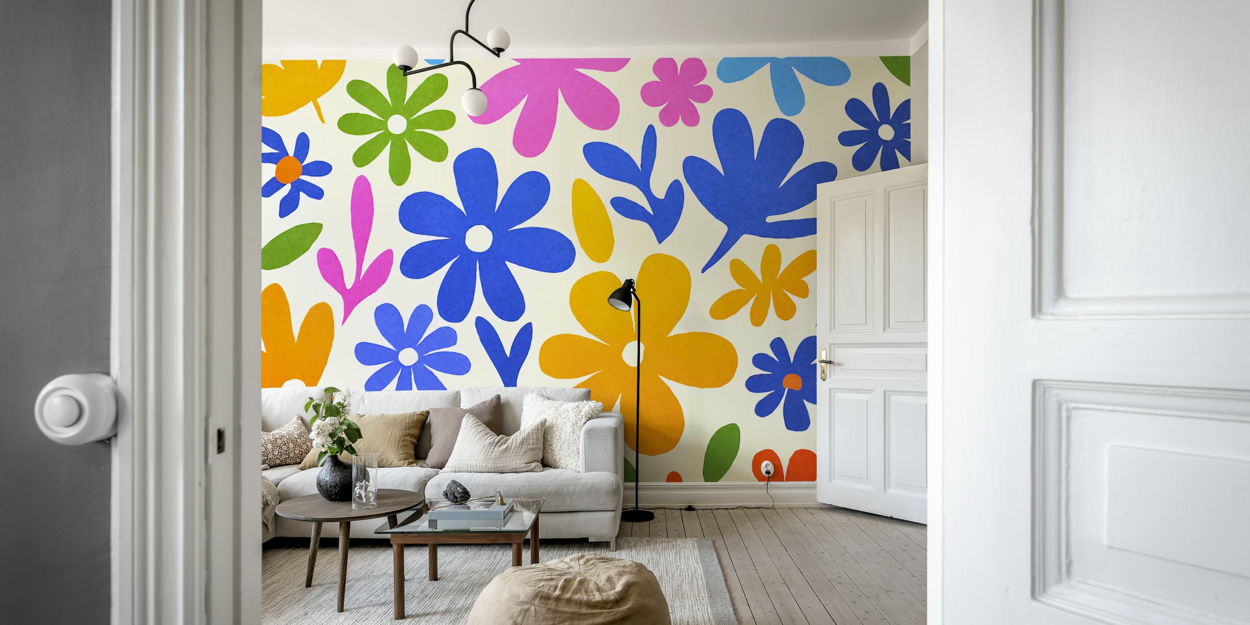 Tapeta Matisse Garden Groovy Flowers w pokoju