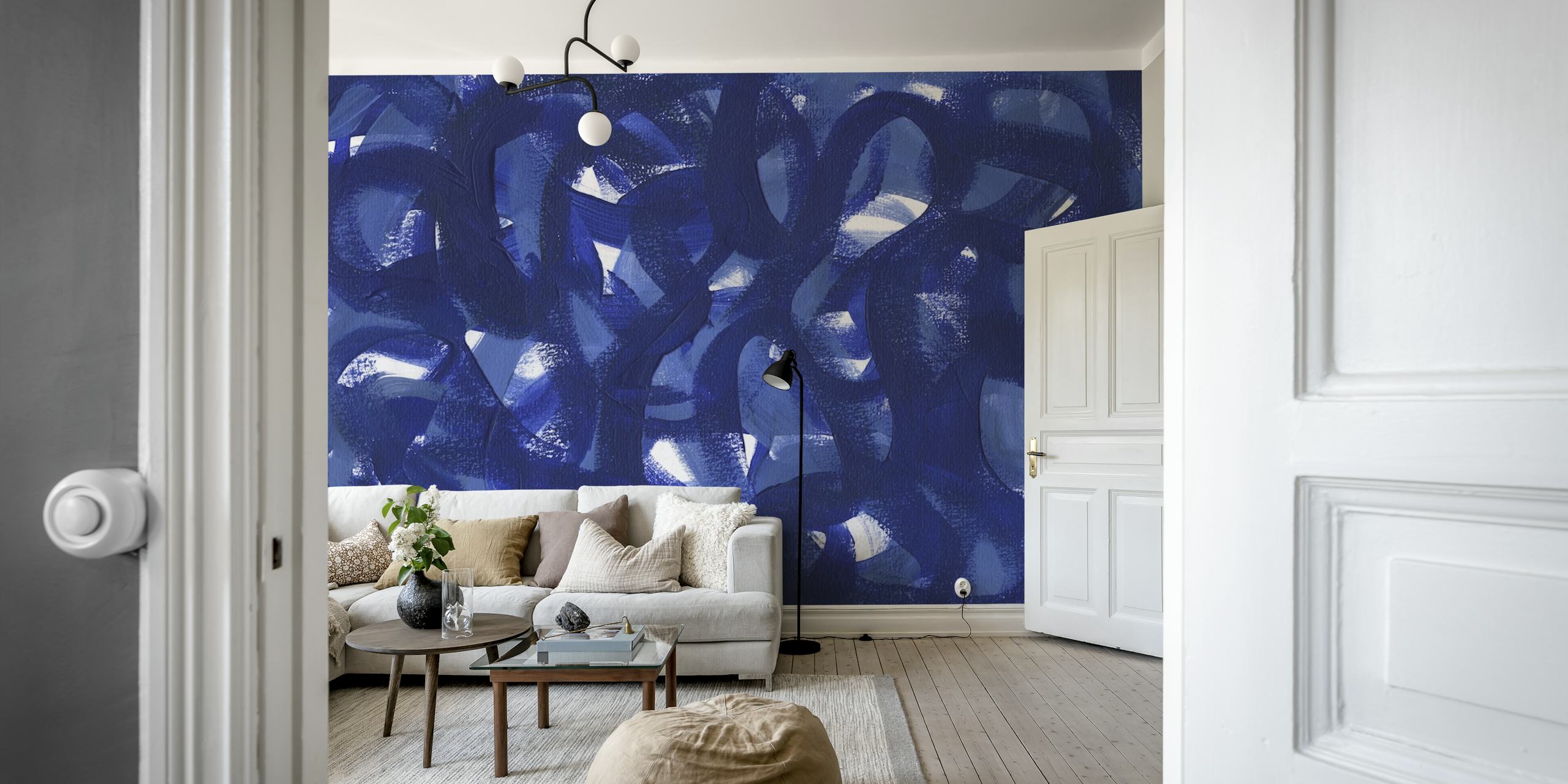 Fototapete Abstrakte blaue pinselstriche
