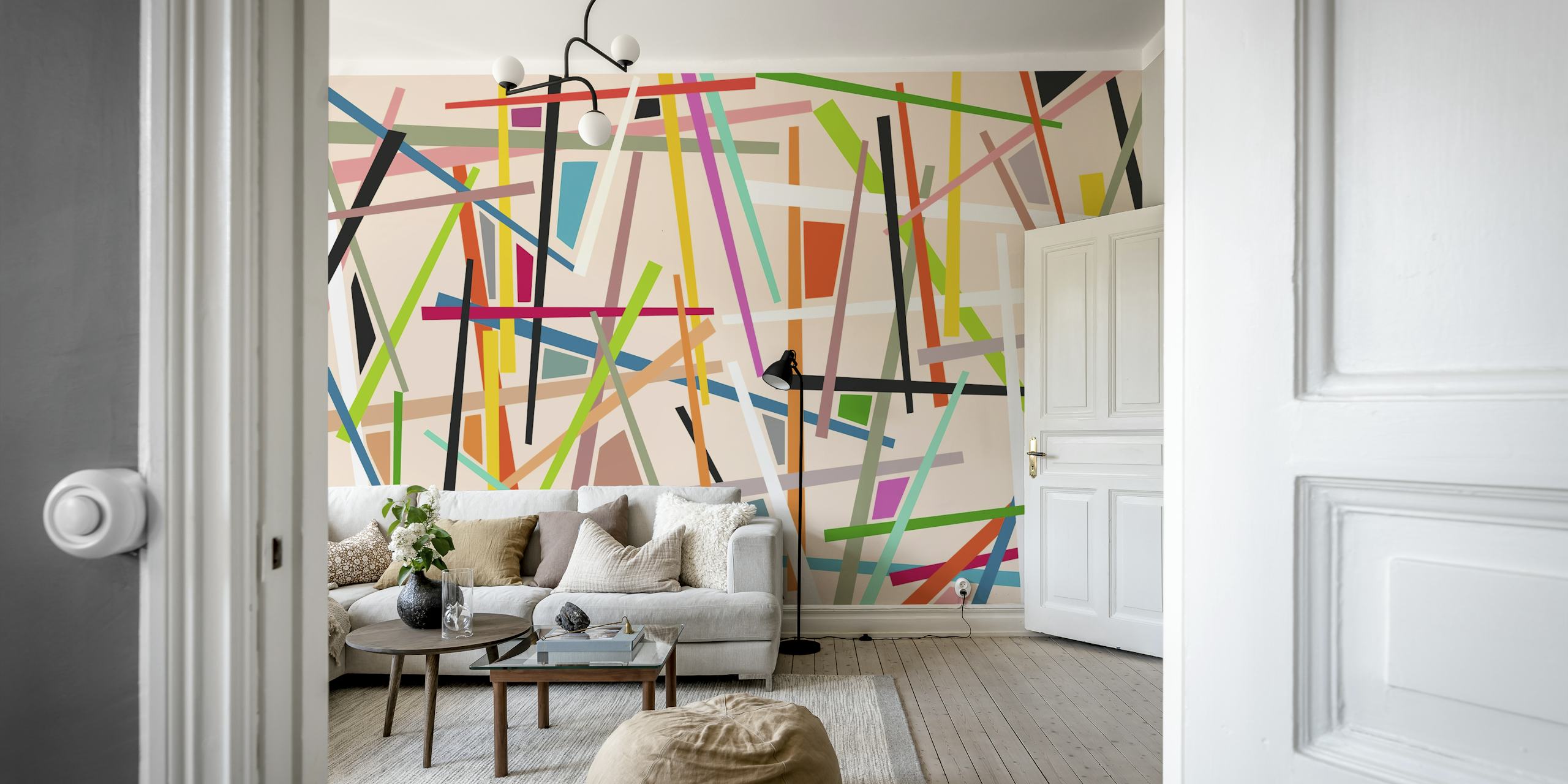 Intertwined 5 papier peint coloré dans une pièce