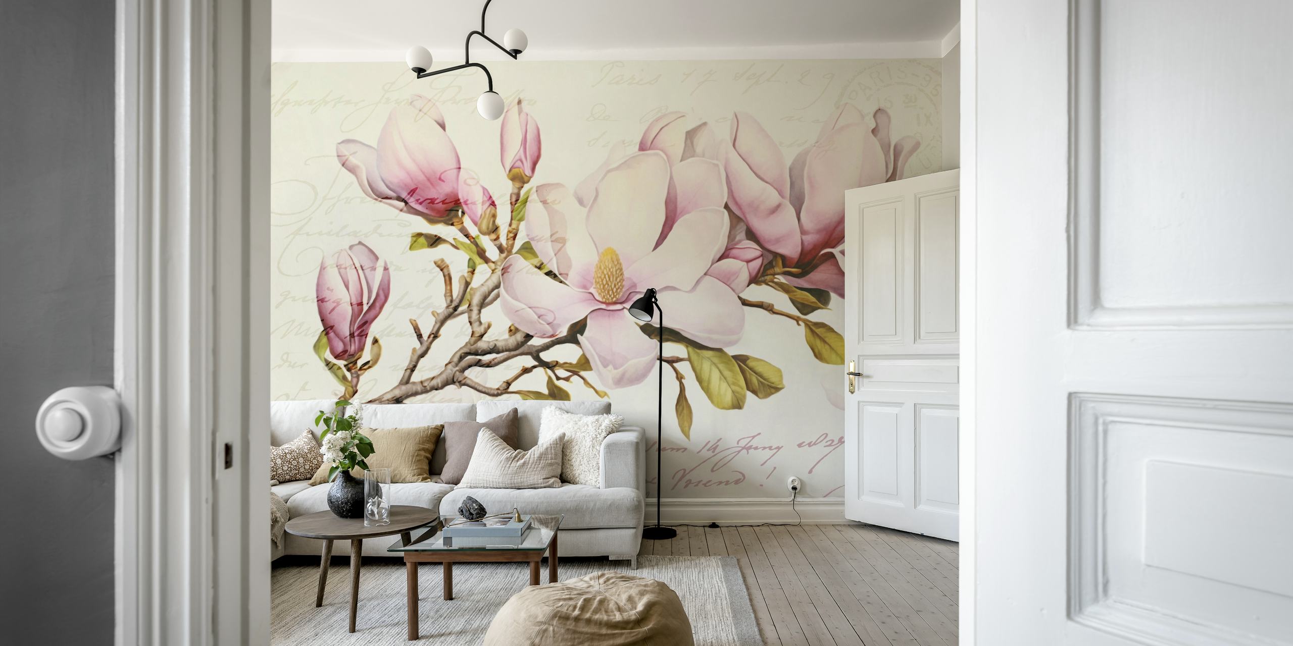 Tapeta Magnolia ve stylovém pokoji