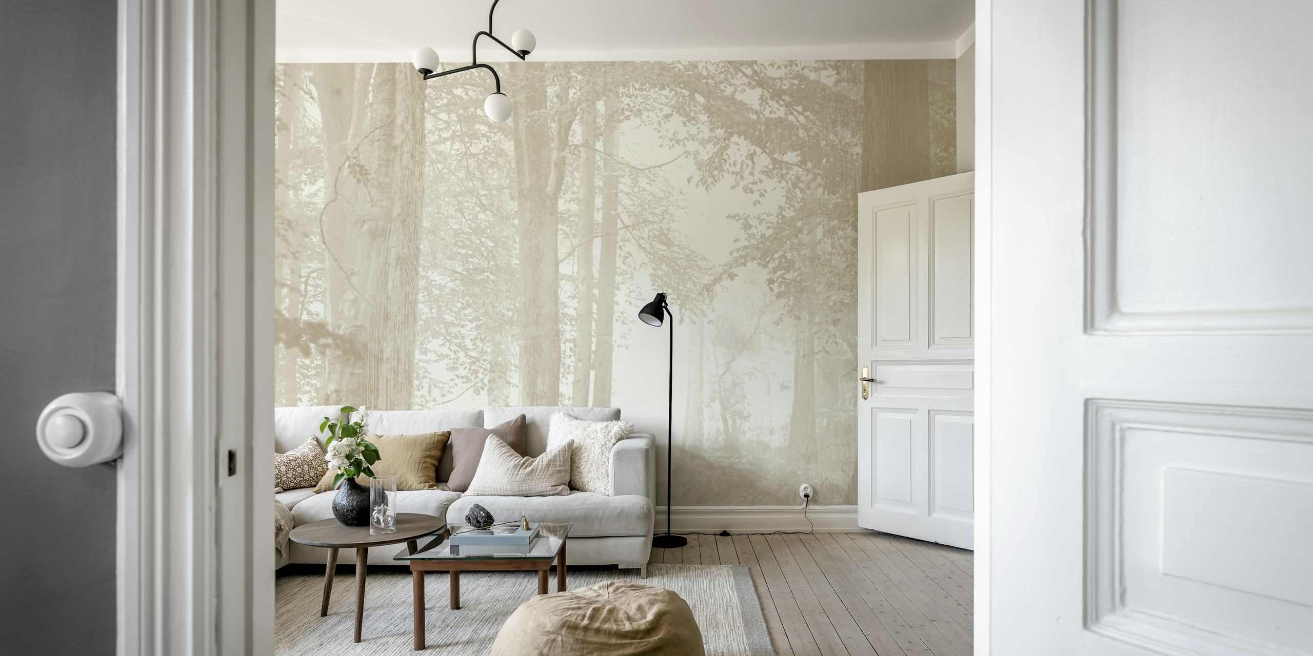 Serenity Forest Scene tapetti huoneessa