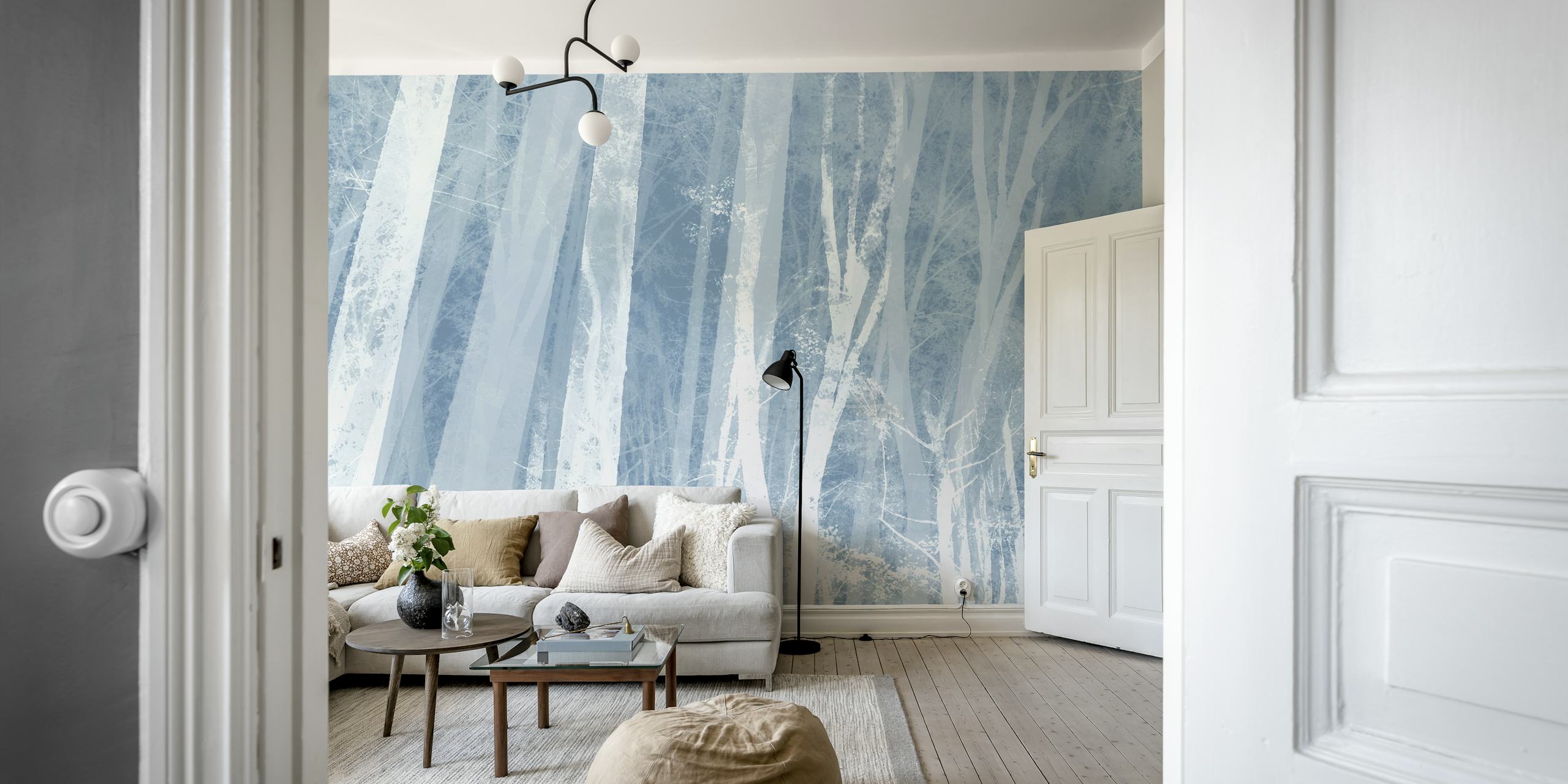 Mystic Frozen Woods wallpaper in a room