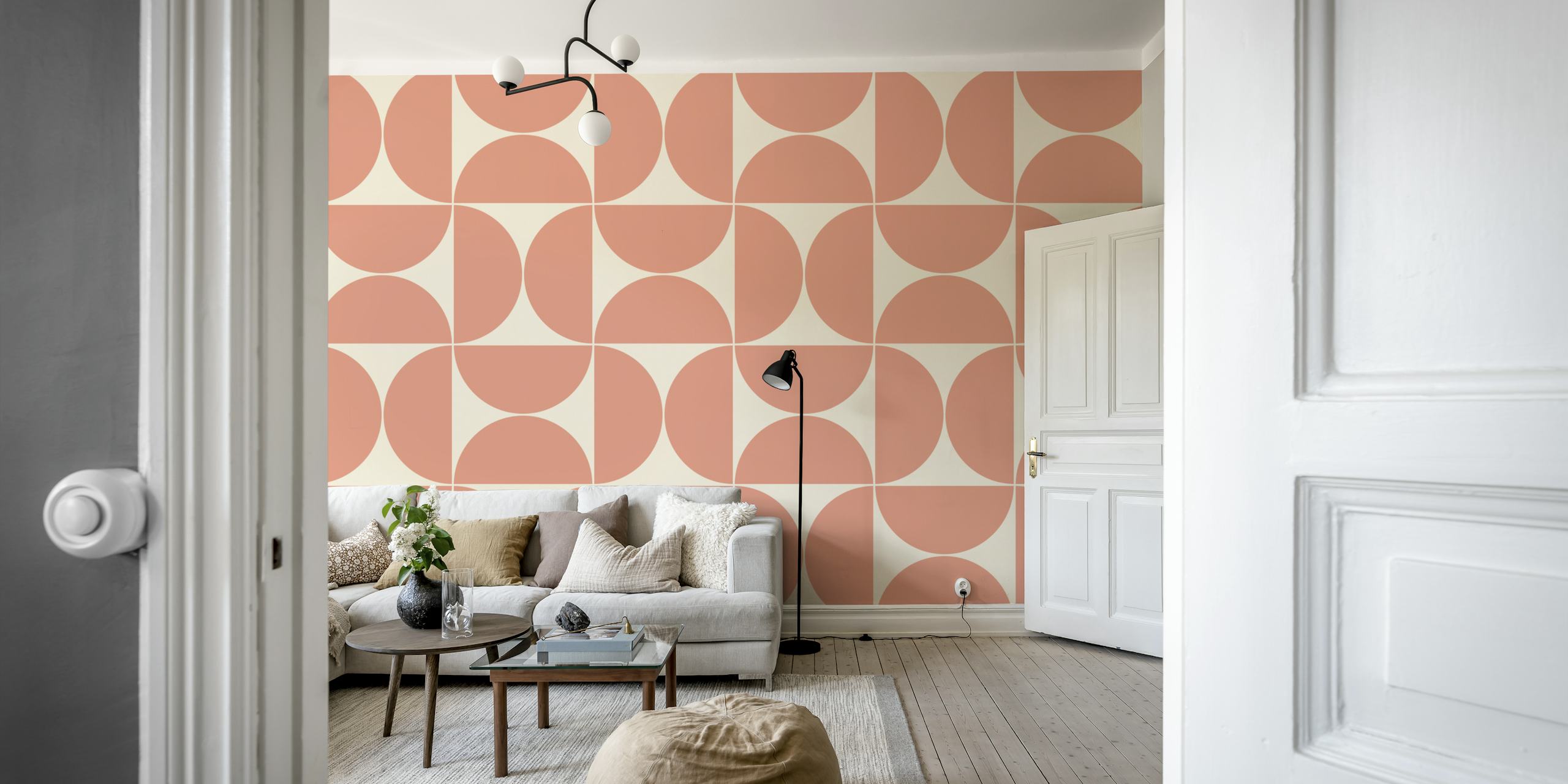 Mid-Century Modern Pattern No44 wallpaper in a room