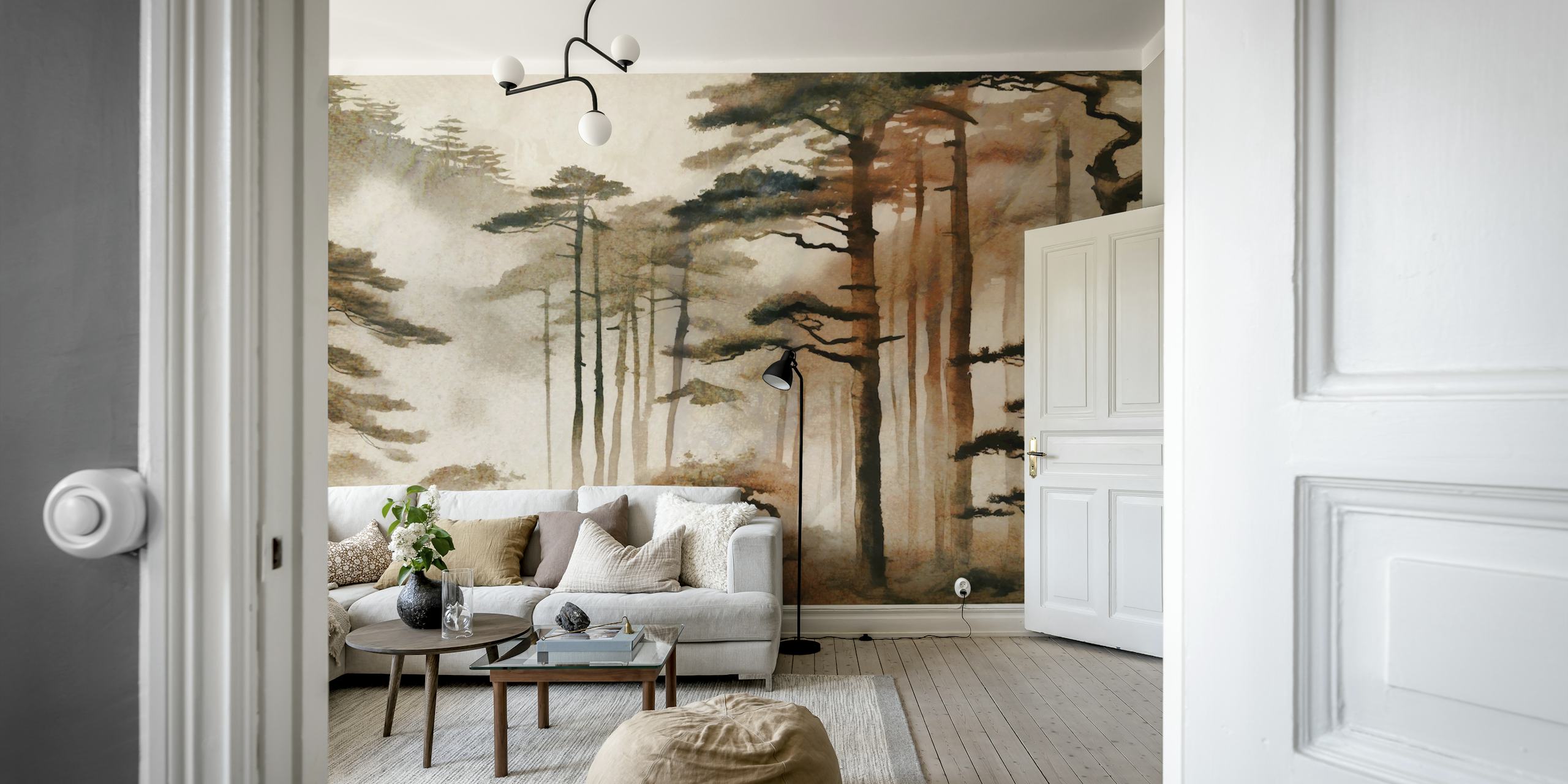Enchanted Woodlands wallpaper in a room