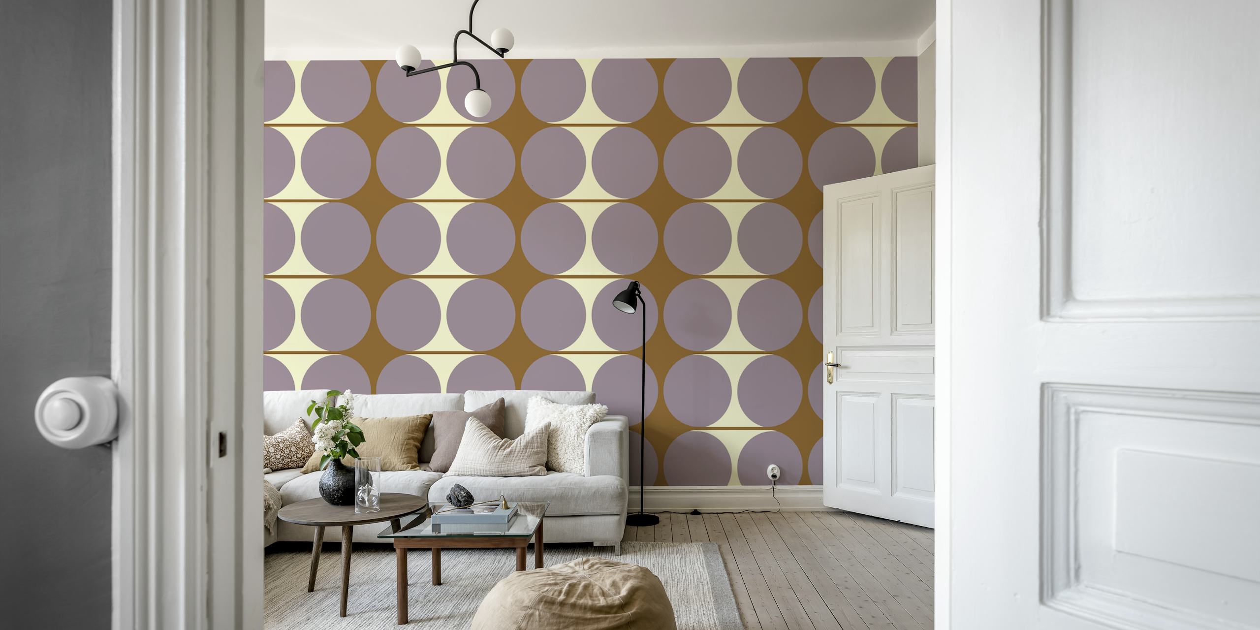 Design della carta da parati Vintage Cutouts nella stanza