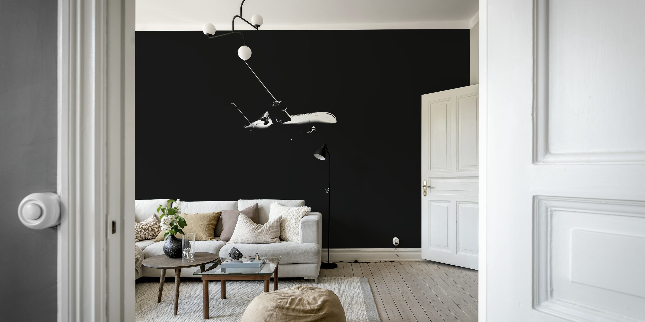 Papel pintado Dark Skies en un ambiente de habitación