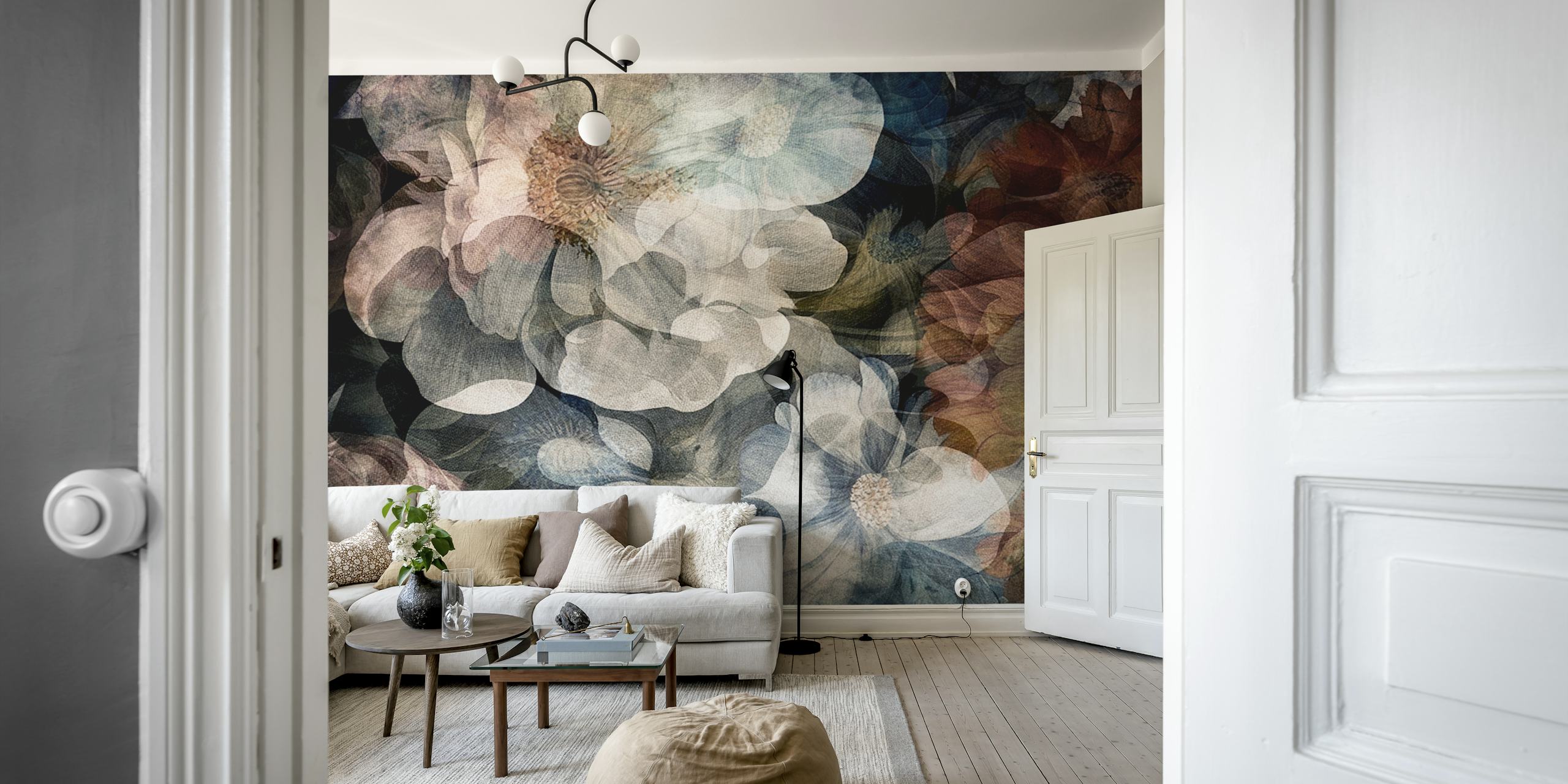 Blooming Shadowplay wallpaper in a room