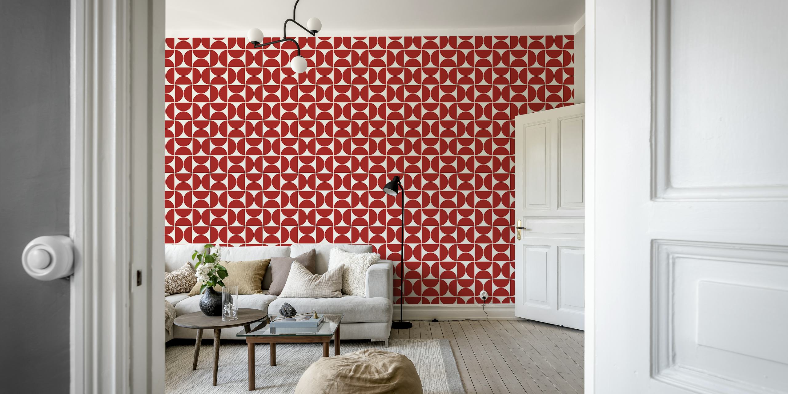 Mid-Century Modern Pattern No28 wallpaper design