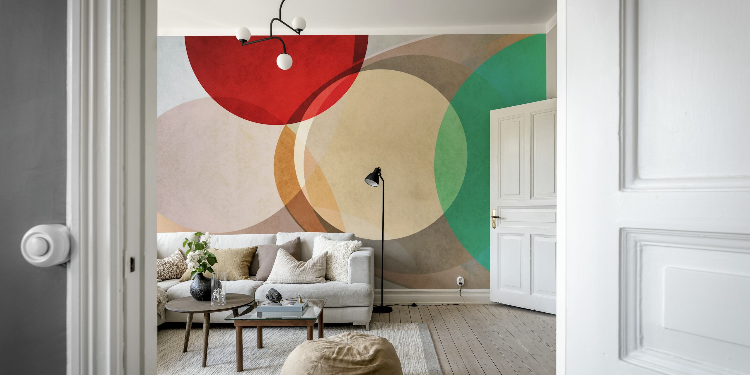 Mid Century Organic Forms tapet i et rom