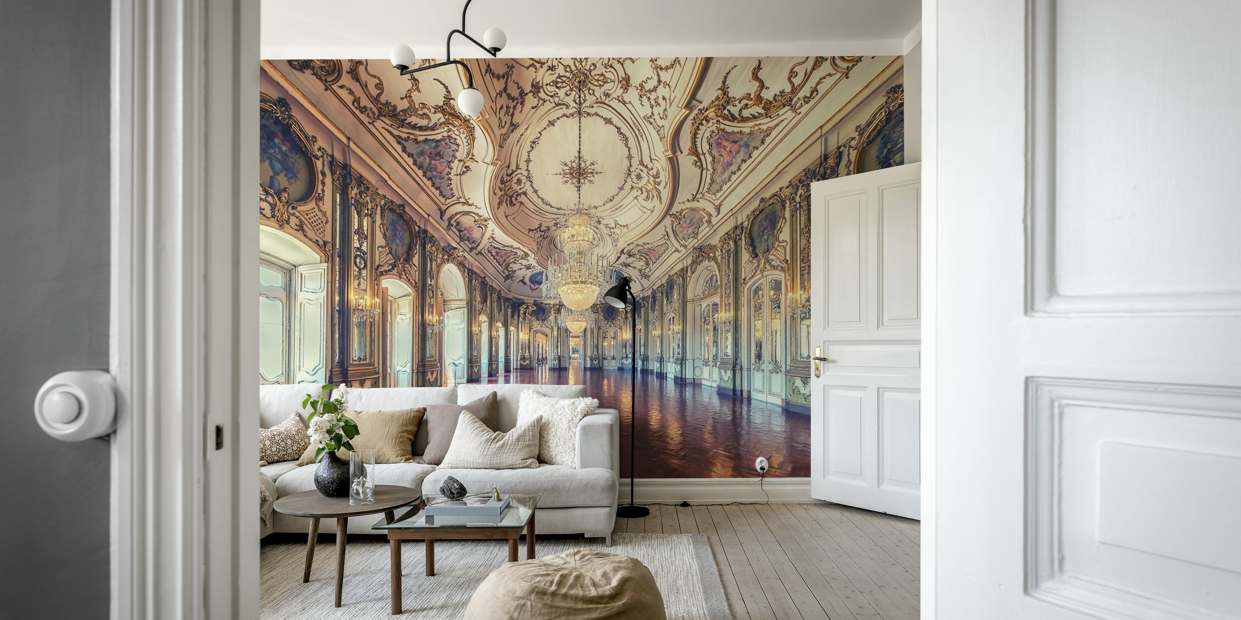 Papier peint Palace of Queluz affiché dans une pièce