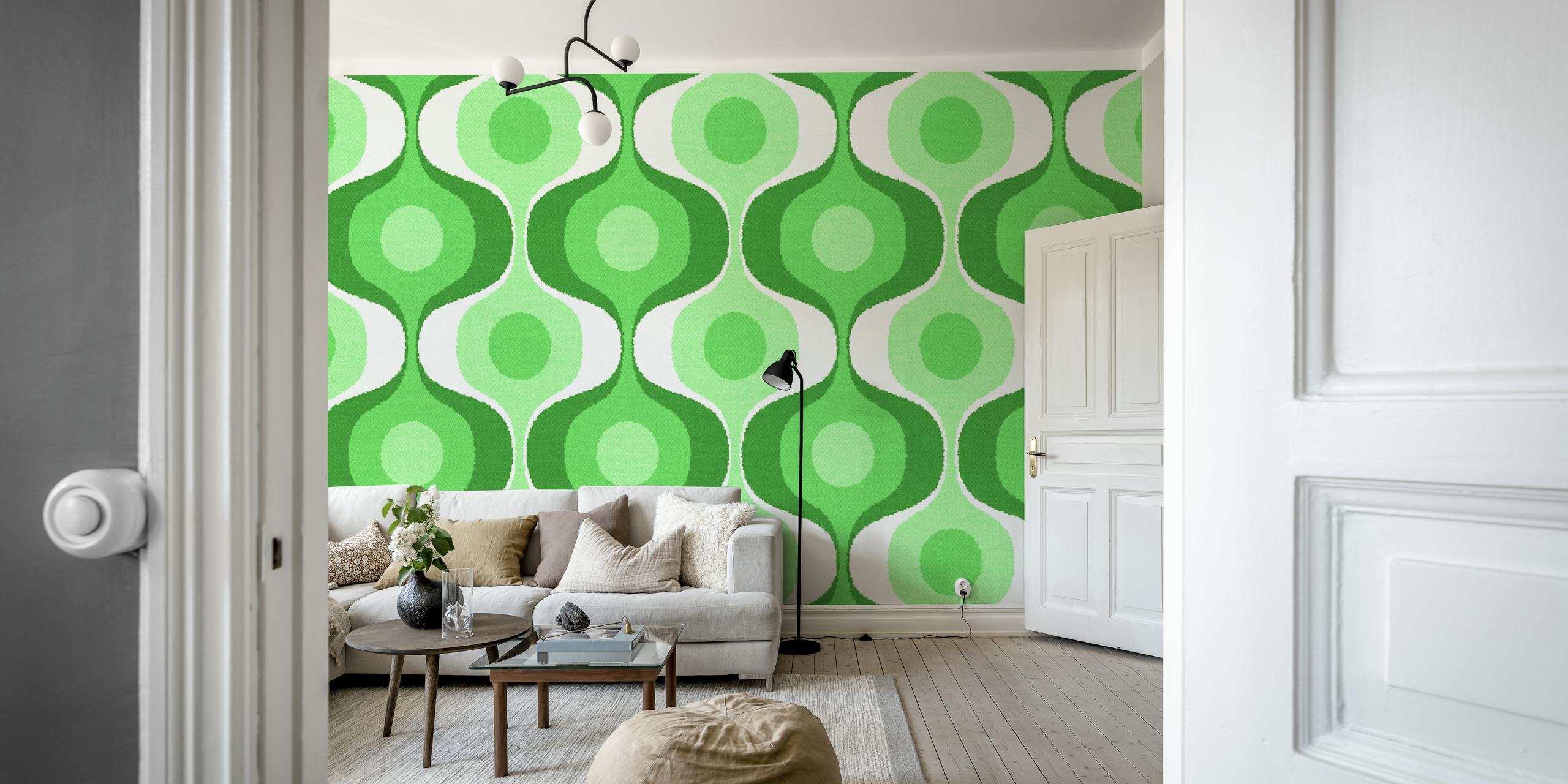 Groen retro geometrisch ontwerp