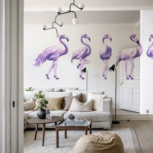 Cheeky Flamingos in purple