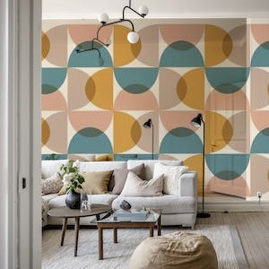 50s Mid Century Geometrical Abstract