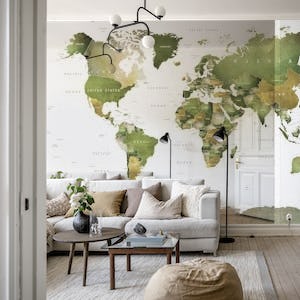 World Map in Green