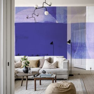 Abstract Mid Century Bauhaus Blue
