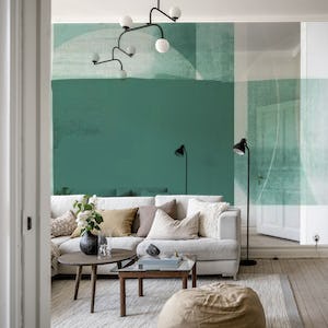Abstract Mid Century Bauhaus Green